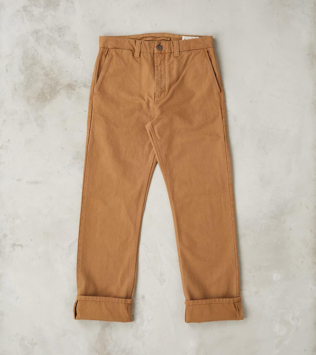 Deck Pant - 14oz Japanese Military Slub Canvas - Tan