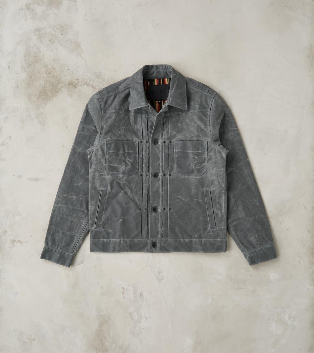 Riders Jacket - 10oz Martexin Waxed Army Duck - Charcoal