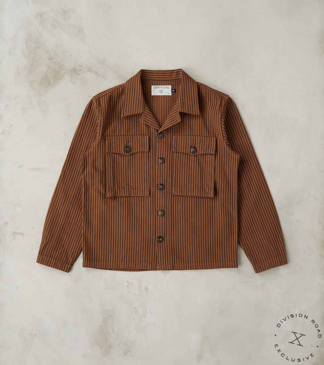 Midway - Japanese Herringbone Dobby - Brown & Indigo