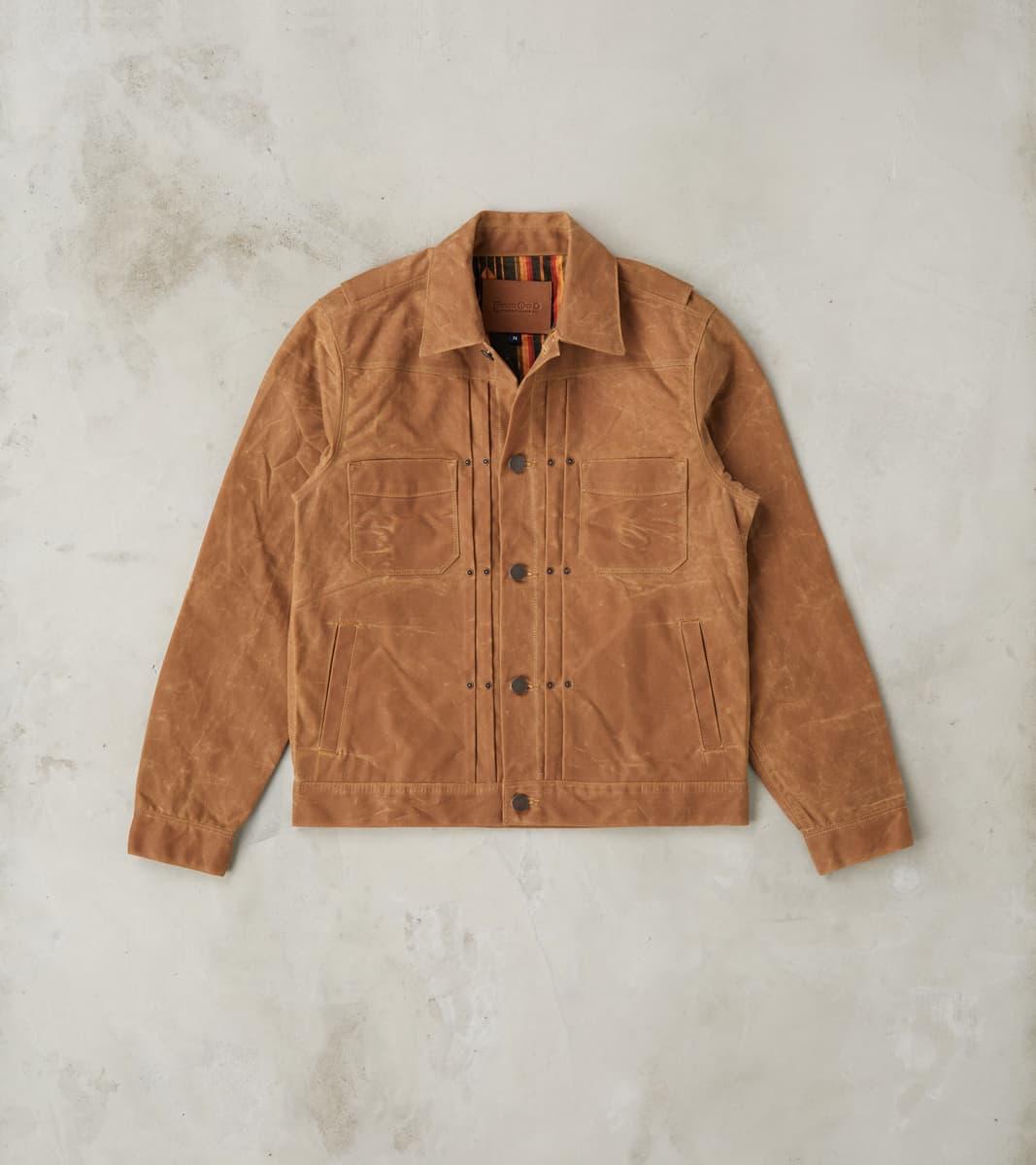 Riders Jacket - 10oz Martexin Waxed Army Duck - Rust