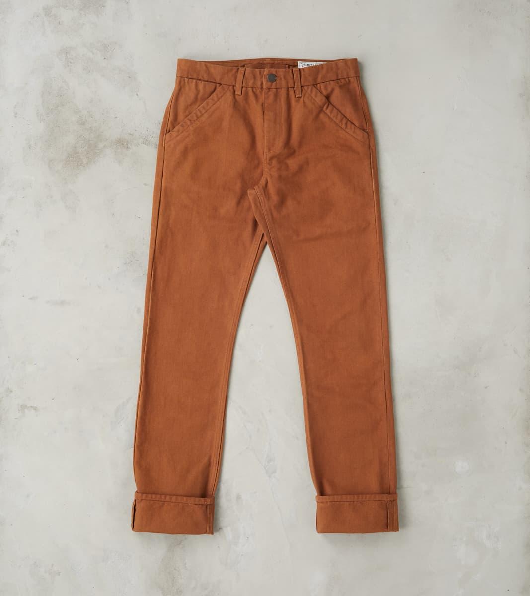 Workers Chino - 14oz Japanese Military Slub Canvas - Rust