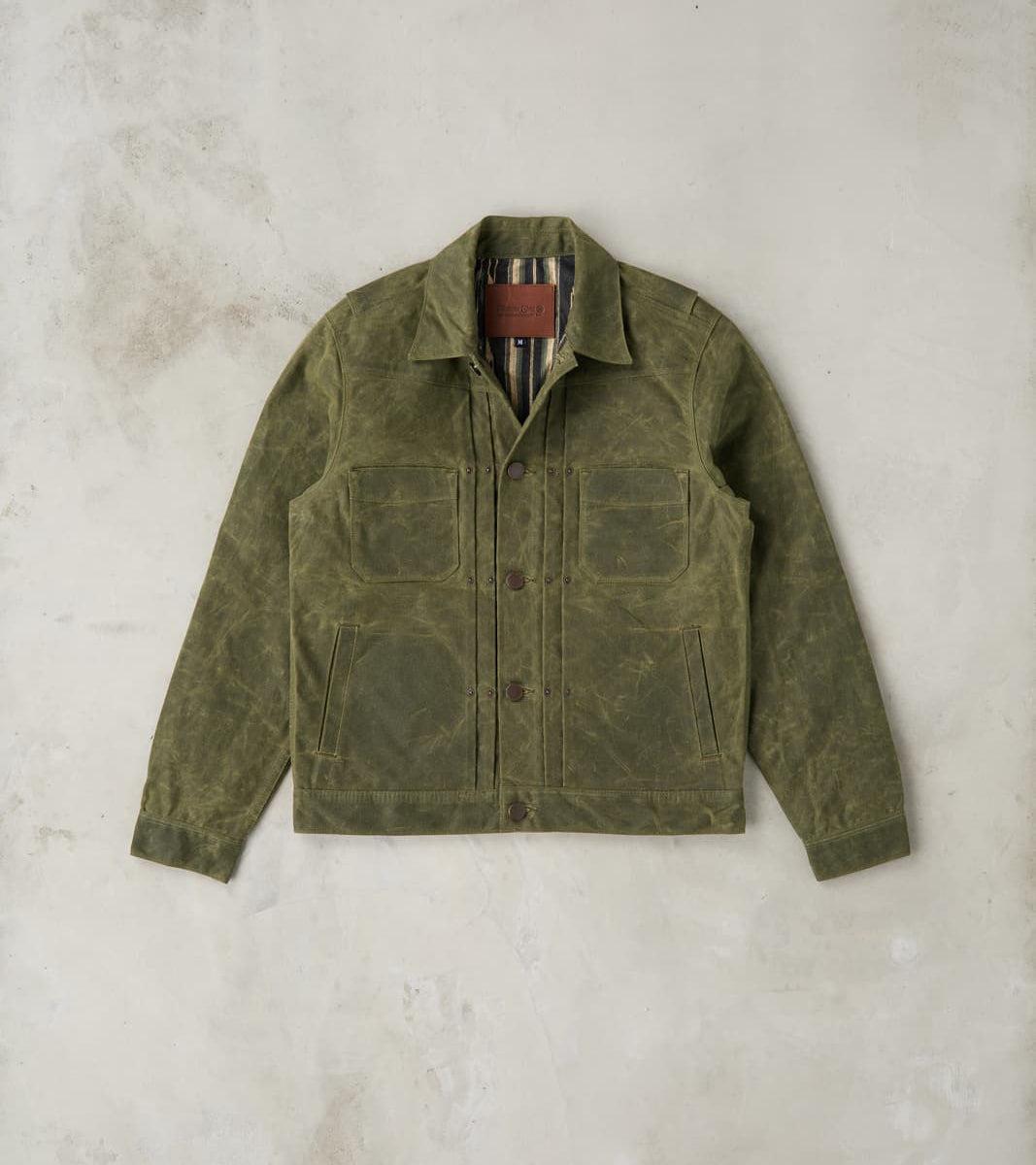 Riders Jacket - 10oz Martexin Waxed Army Duck - Olive
