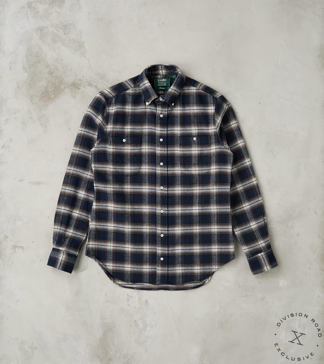 Japanese Heavy Pique Check Flannel Camper - Brown