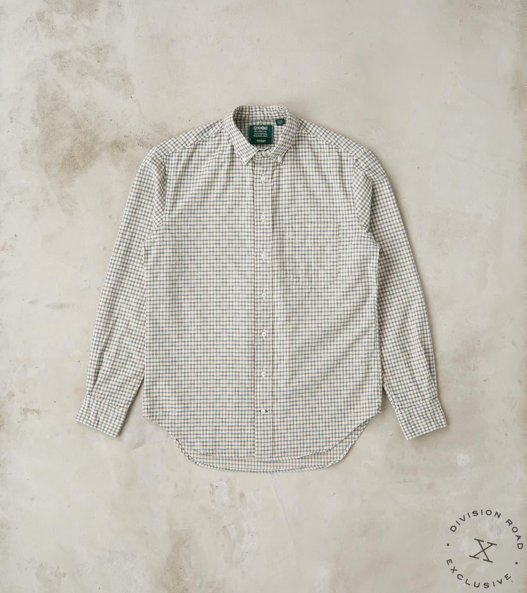 Japanese Brushed Dobby Check - Ecru