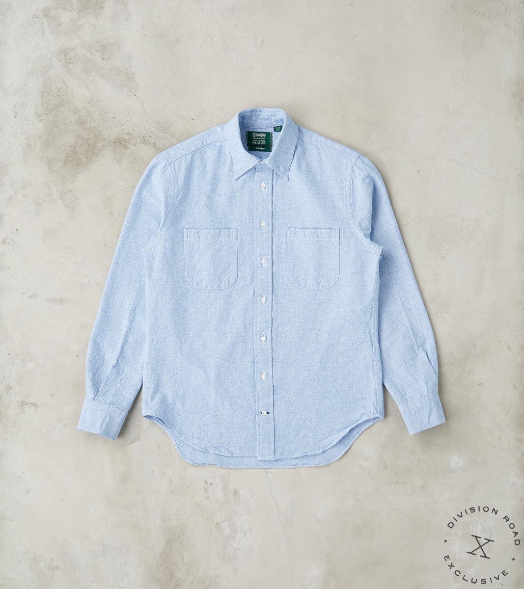 Japanese Amekaji Oxford Camper - Denim Blue
