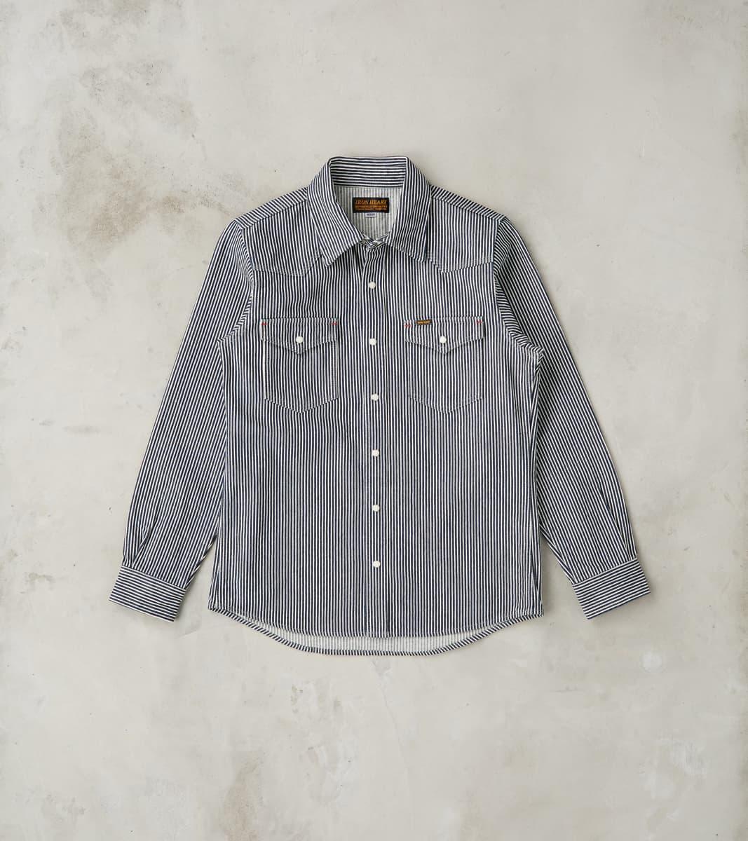 07-IND - Western - 12oz Indigo Hickory Stripe Twill