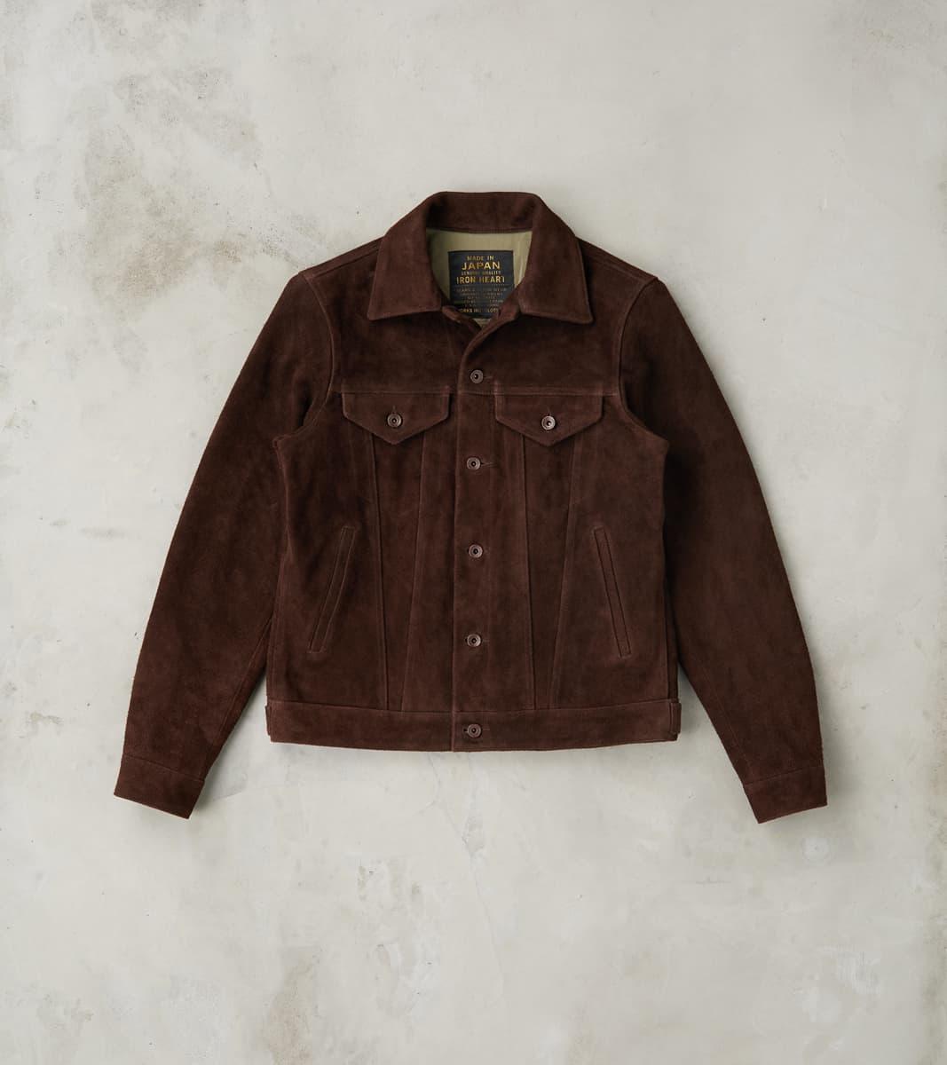 49J-BRN - Modified Type III - Brown Split Steer Roughout Leather