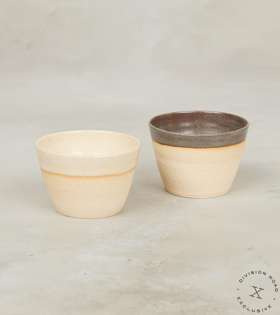 The Fields Artisan Hand Thrown Stoneware Everyday Mug - Sandstone & Graphite