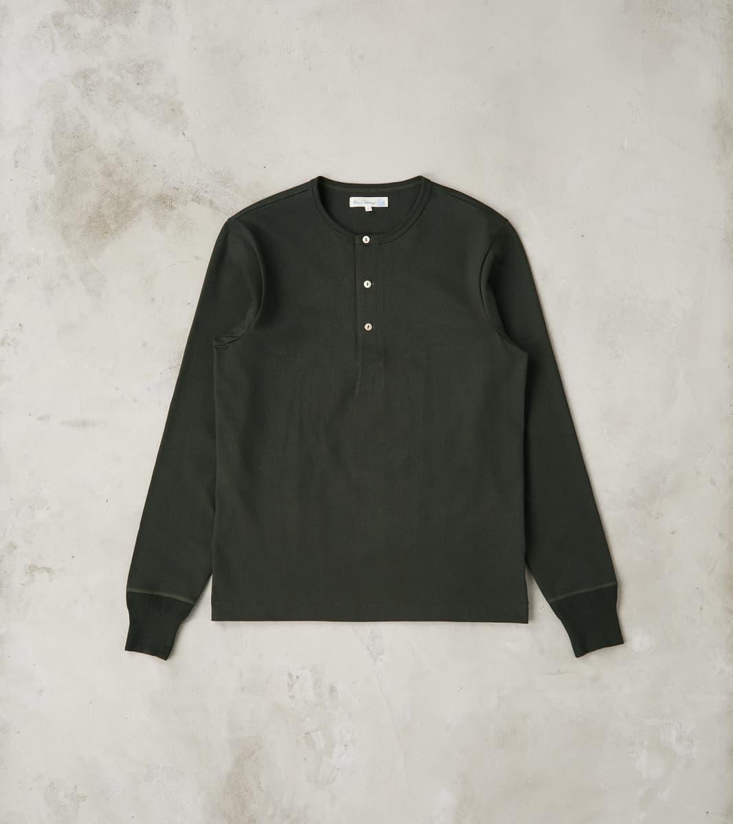 2M06 Good Originals - 6.8oz Vintage Machine 2-Thread Henley - 401 Forest
