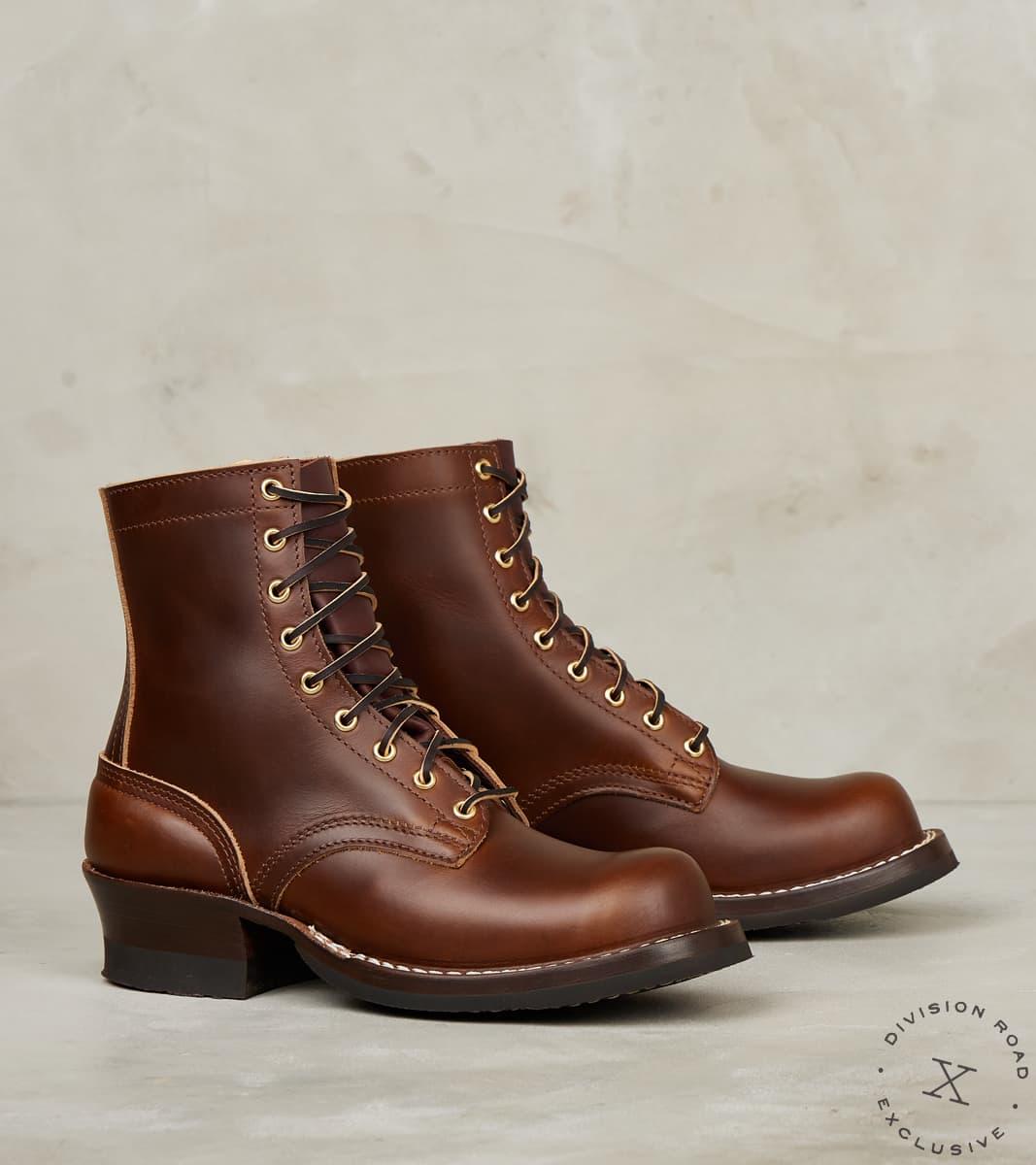 Western Rockabilly Boot - 11067 - Dr. Sole Split Supergrip - Horween Cognac Shackleton