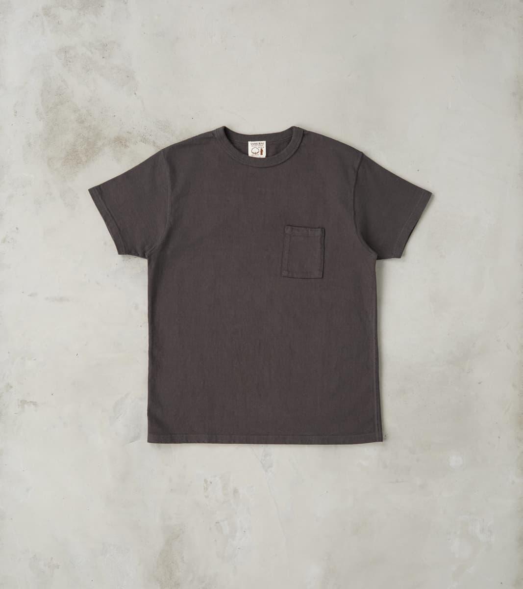 SJST-SC03 Japanese Cotton Short Sleeve Pocket T-Shirt - Kuromame