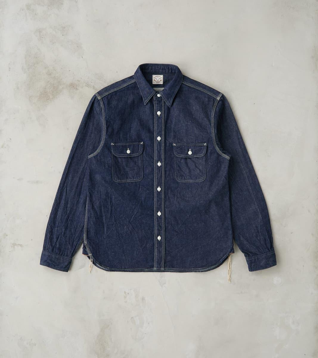 SJWS-SC01W 10oz Japanese Samurai Cotton Indigo Denim Work Shirt