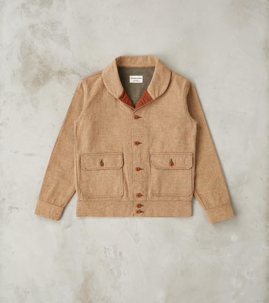 S100NAJ25 Beige Elemental Flannel Cossack Jacket