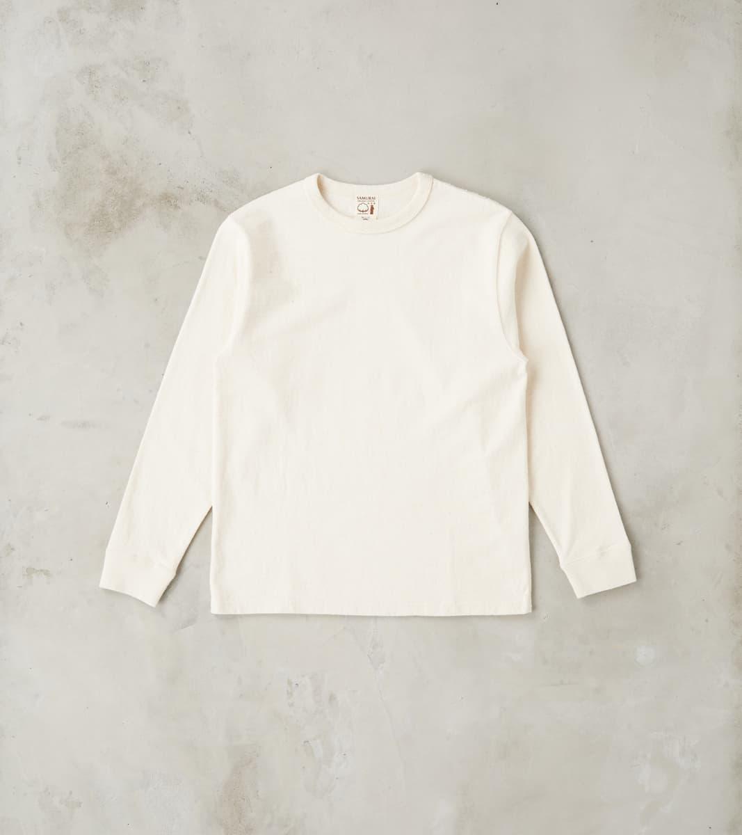 SJSLT-SC01 Japanese Cotton Long Sleeve T-Shirt - Natural