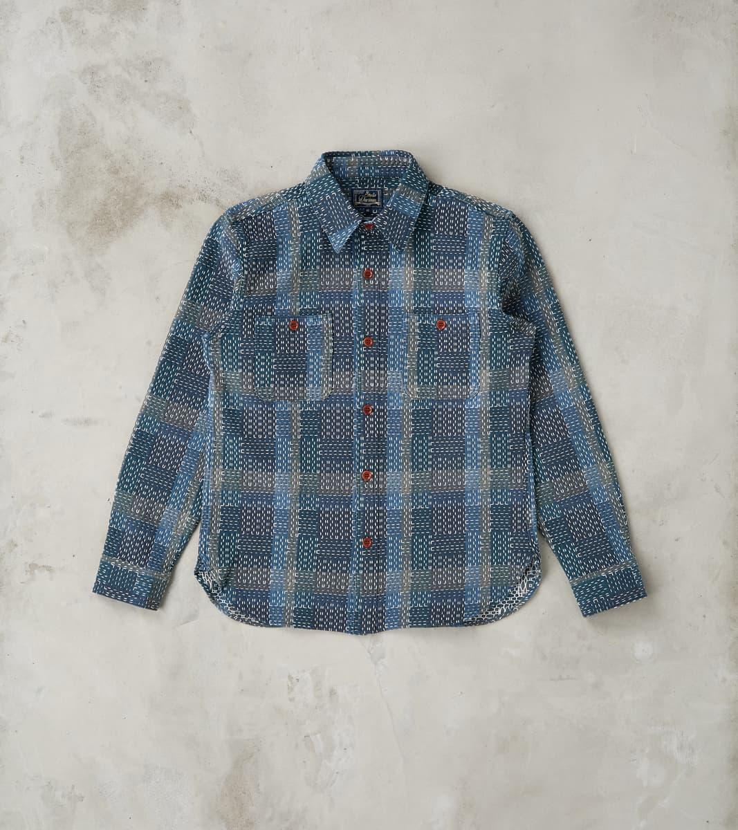 Noragi Blue Sashiko Workshirt