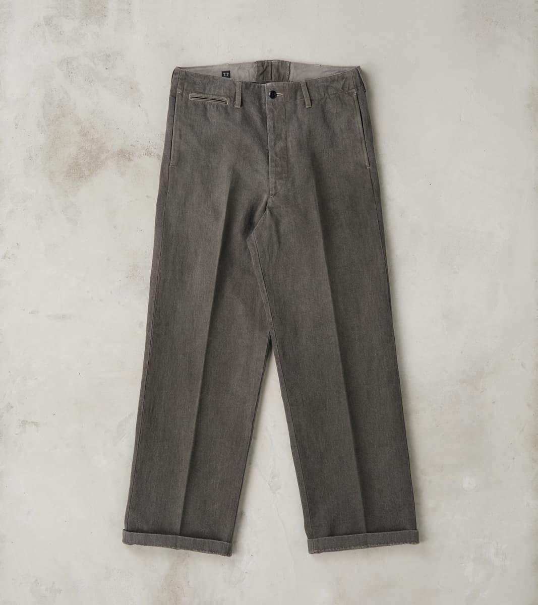 Lot. 221 Field Trousers - Cotton Washi Twill - Sumi Dyed Charcoal