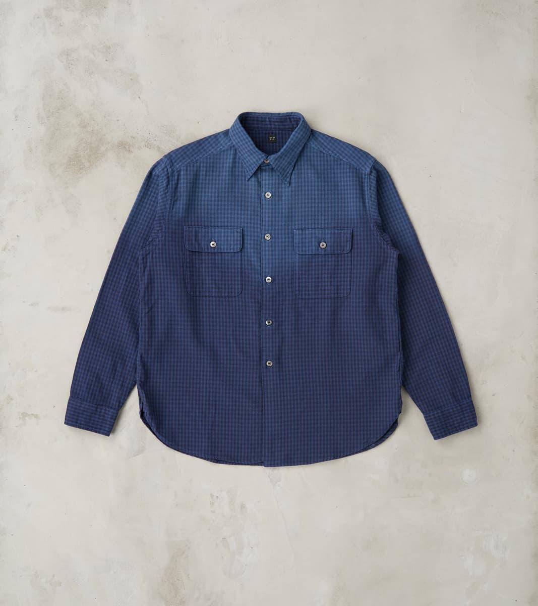 Lot. 117 Work Shirt - Amundsen Dobby Check - Faded Navy