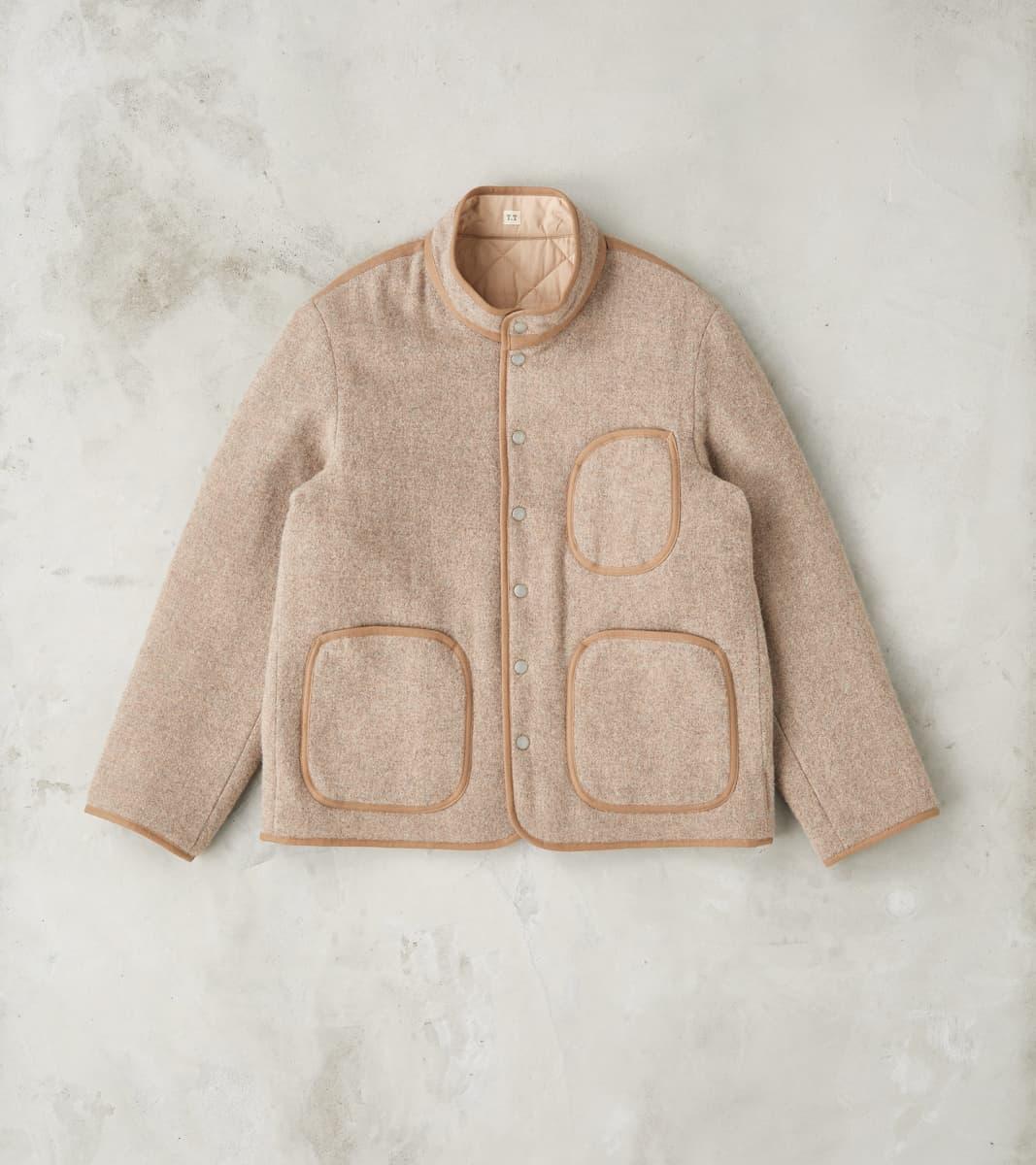 Lot. 323 Quilt Lining Blanket Jacket - Hopsack Wool - Undyed Beige