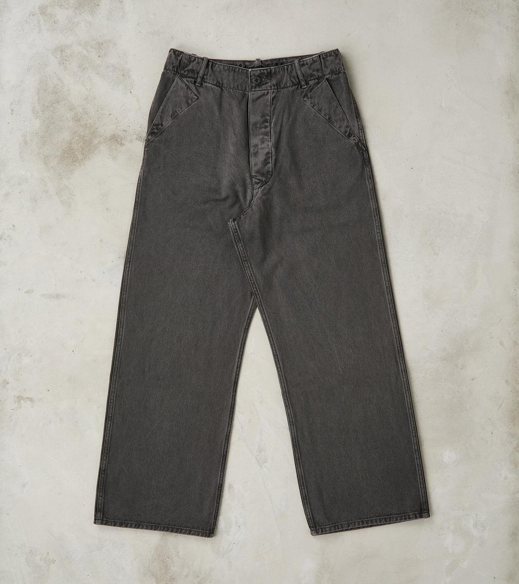 Lot. 223 British Work Trousers - Chino Cloth - Sumi Dyed Charcoal