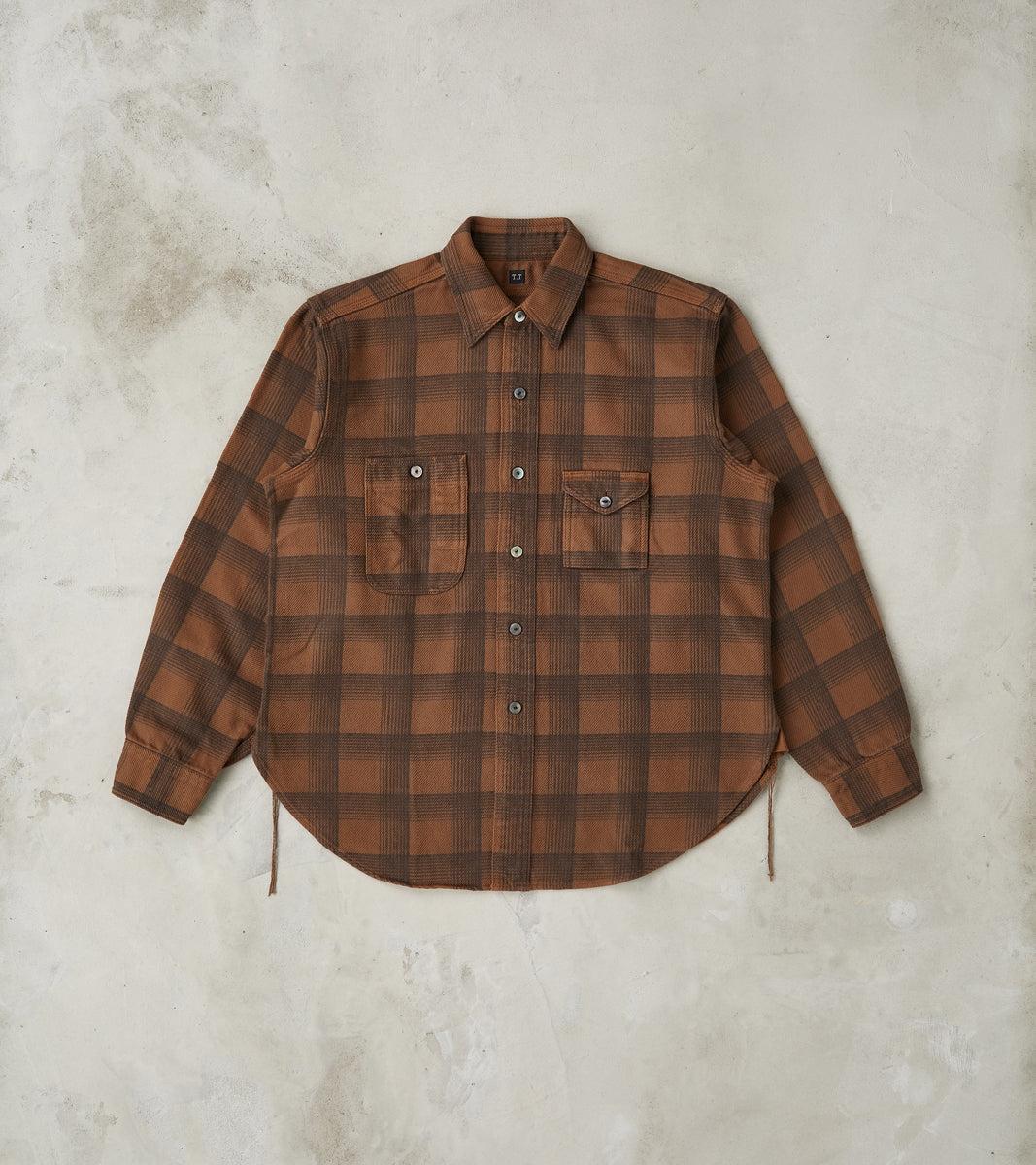 Lot. 111 Work Shirt - Printed Check Twill Flannel - Brown