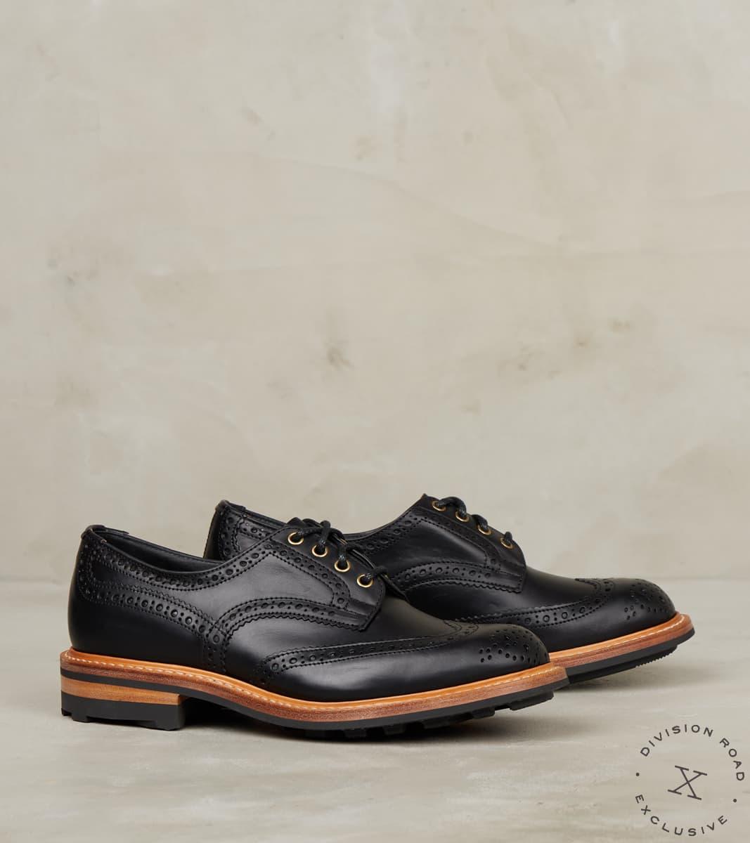 Bourton Brogue Derby - 4444 - Ridgeway - Horween Black CXL