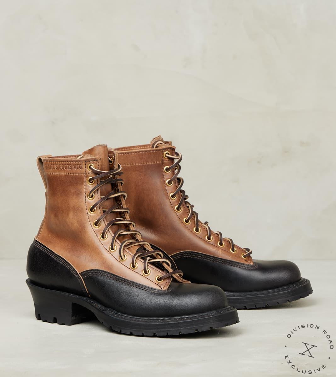 LTT Logger 375 - 55 - Split Commando - Horween Black Waxed Flesh & Natural CXL
