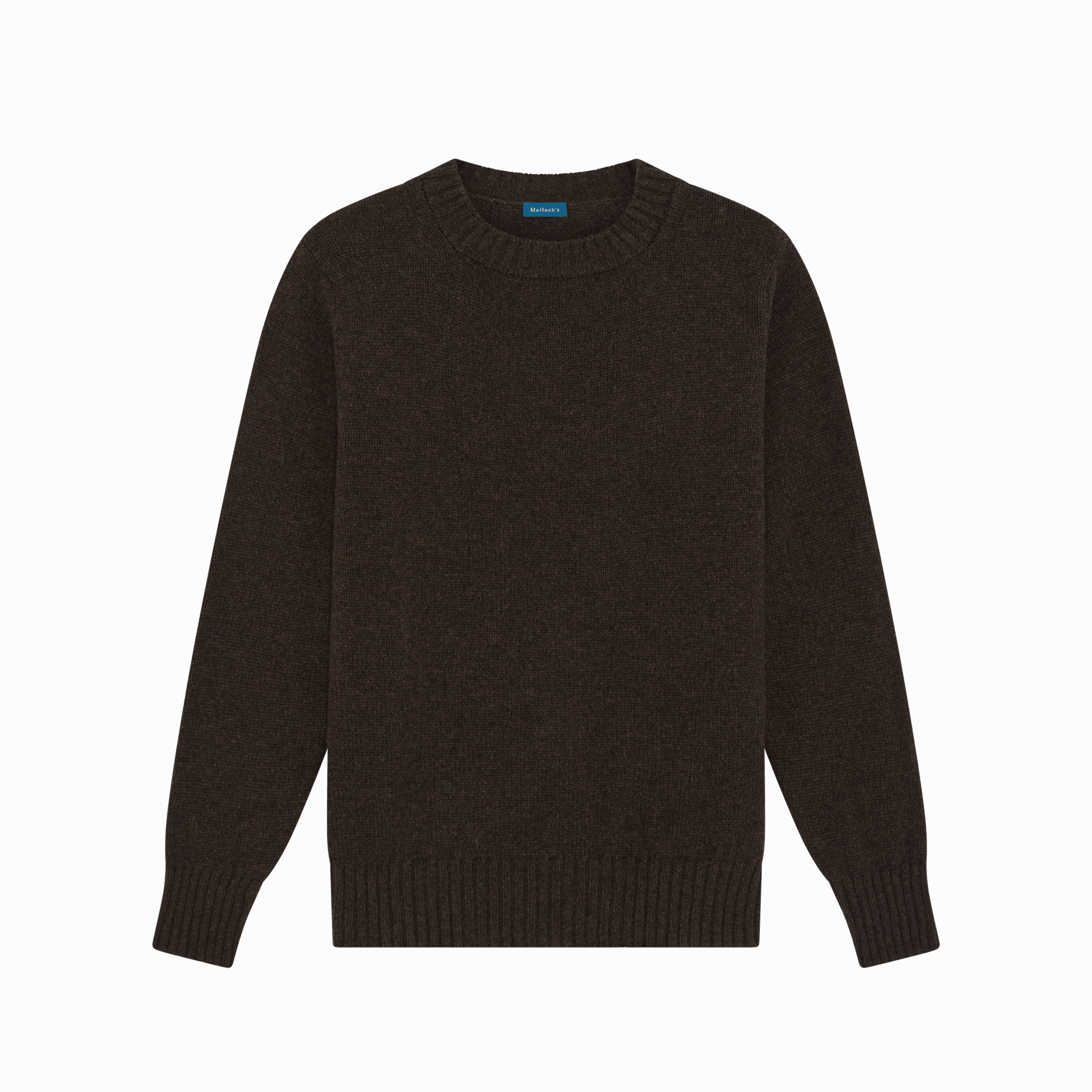 Brown Dean Crew Neck Lambswool Jumper