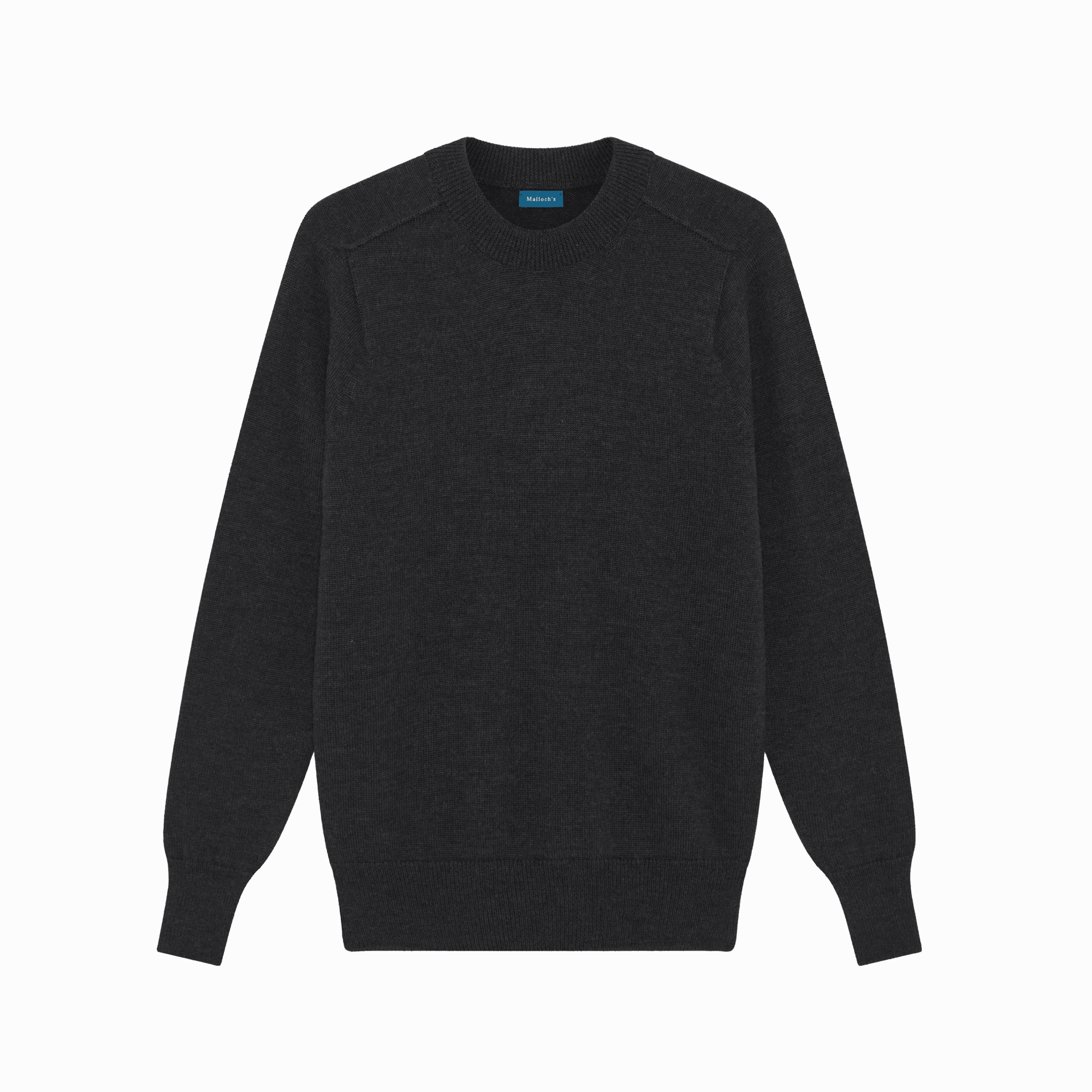 Charcoal Easton Merino Crew Neck Sweater | Understated Luxury Knitwear