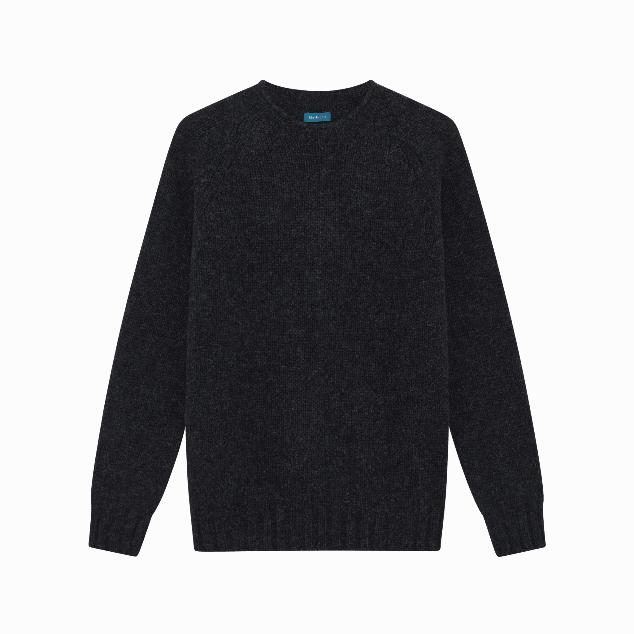 Charcoal Kenmore Chunky Shetland Jumper | Malloch's Shetland Knitwear