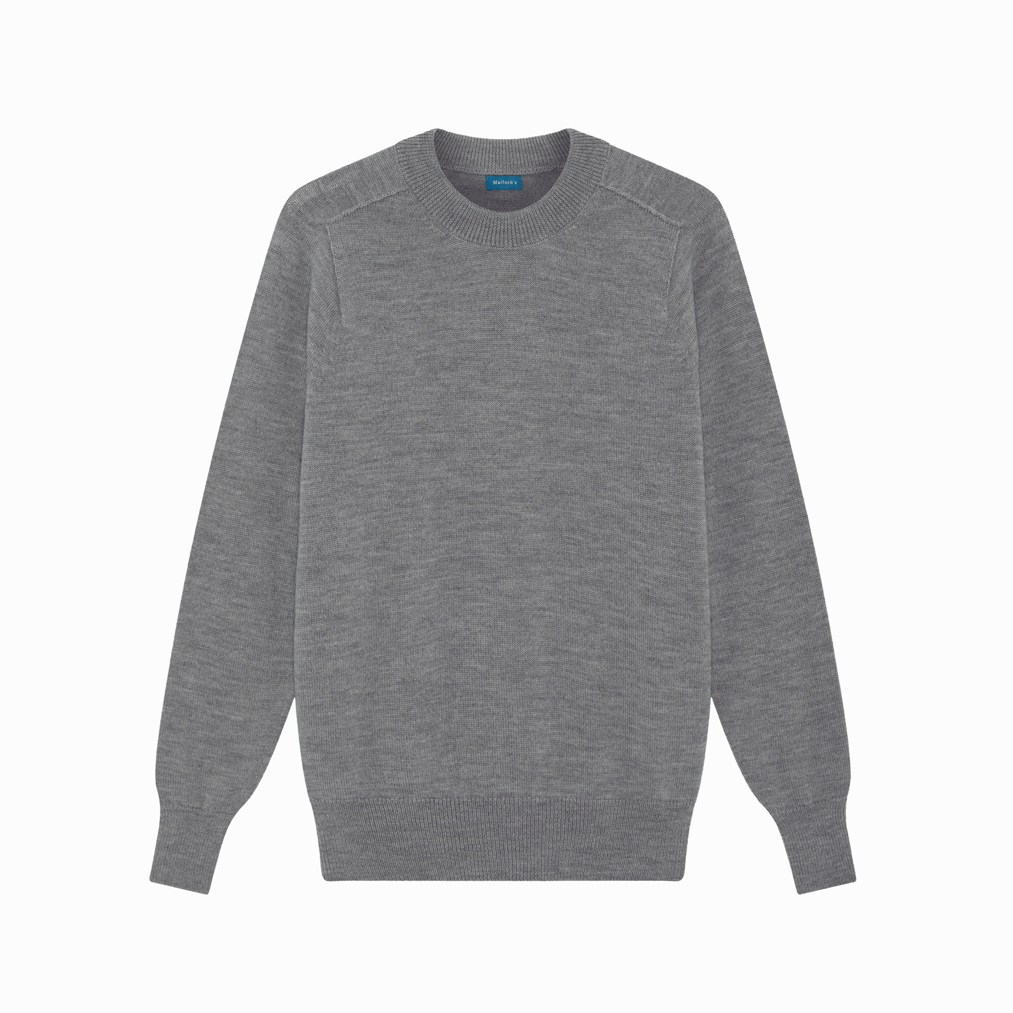 Flannel Grey Easton Merino Crew Neck Sweater | Understated Luxury Knitwear