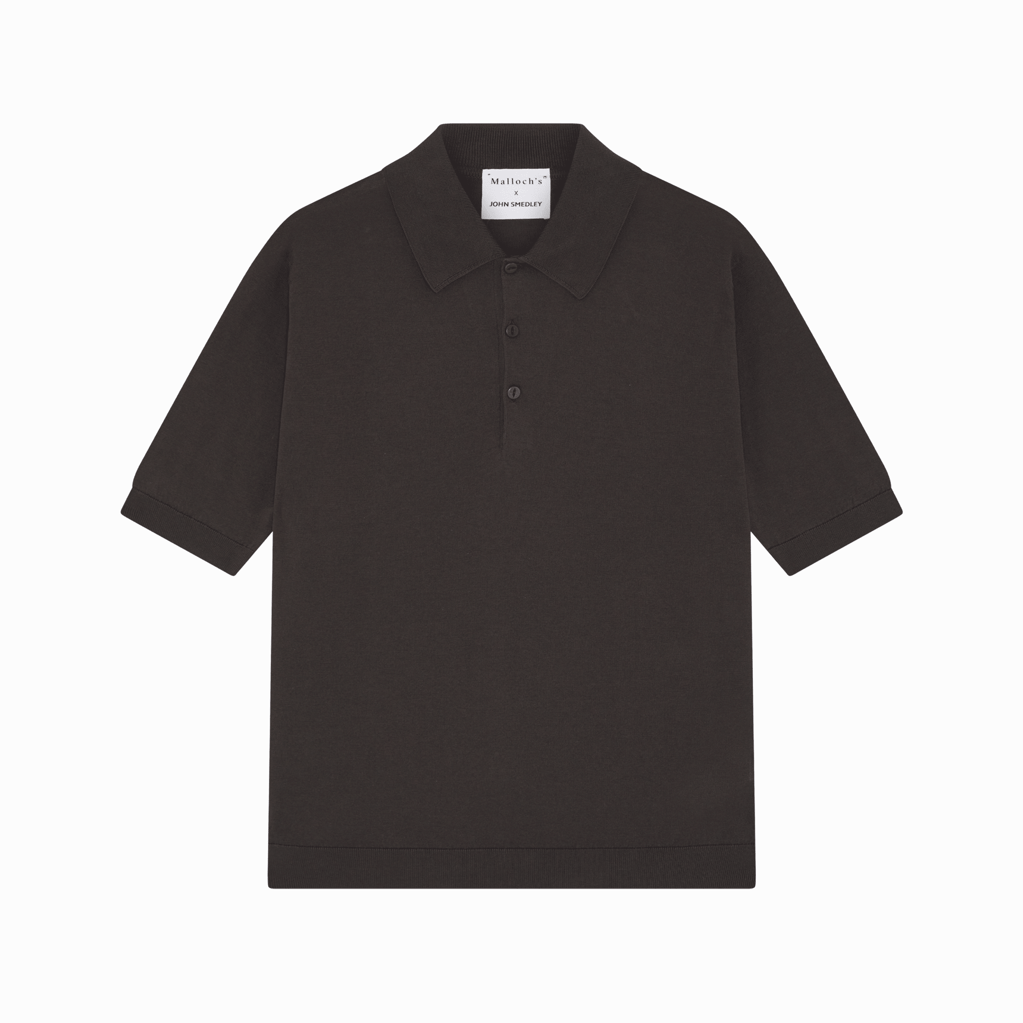 x John Smedley Brown Cromford Sea Island Cotton Polo Shirt