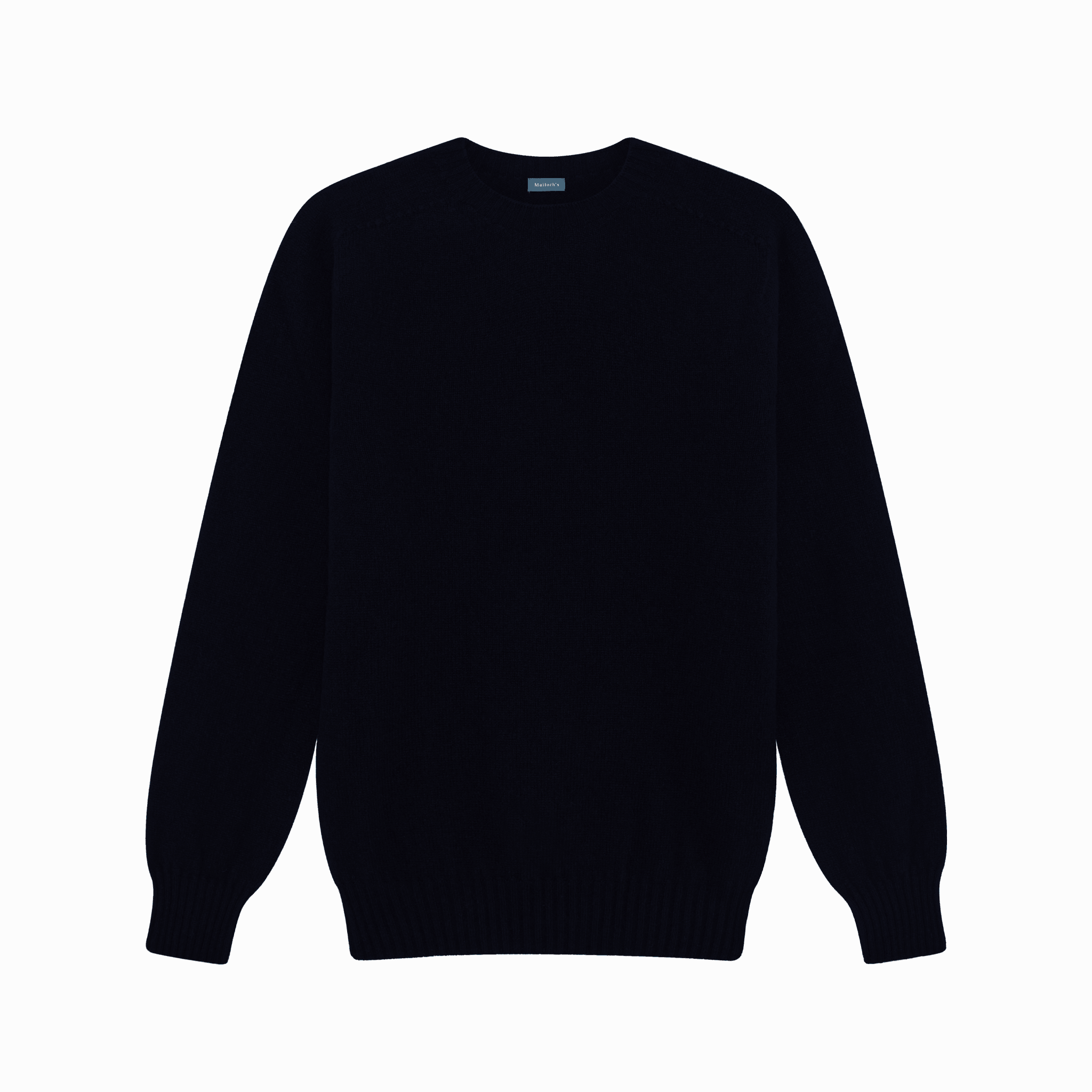 Navy Preston Superfine Lambswool Crew Neck Jumper