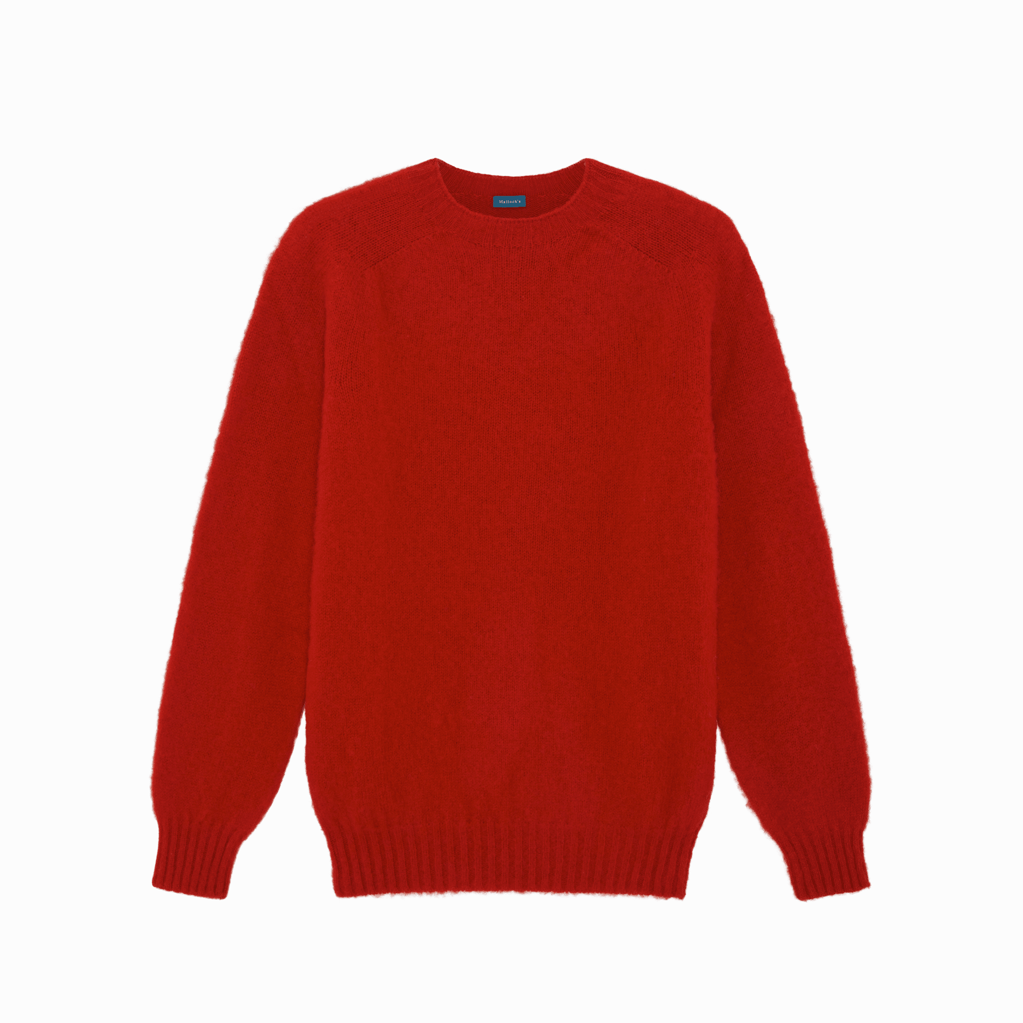 Red Kelso Brushed Shetland Jumper | Malloch's Premium Shetland Knitwear