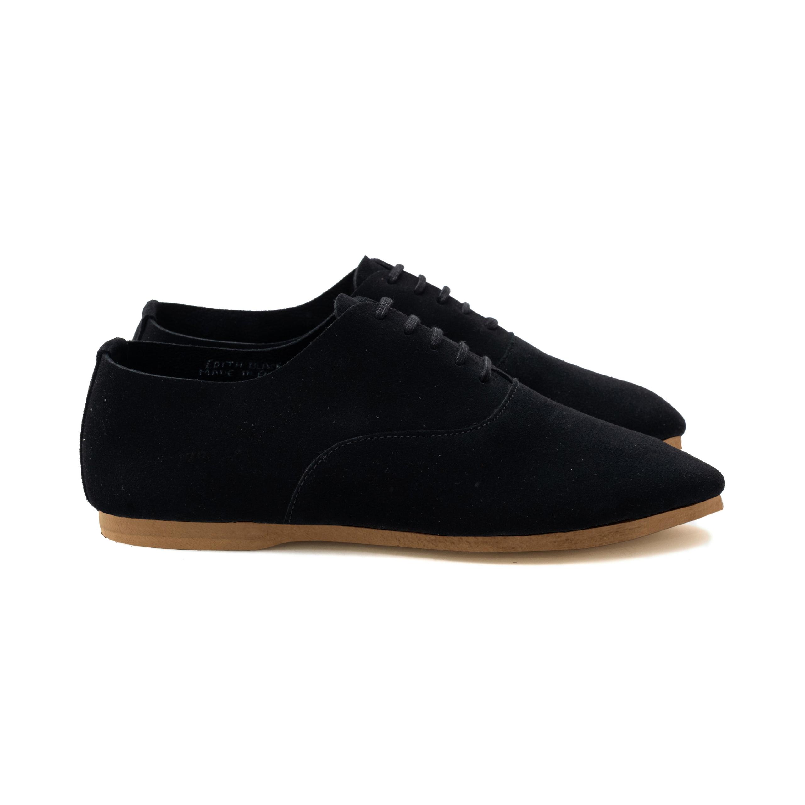 Talbot Oxford Shoe - Black Janus Calf Suede