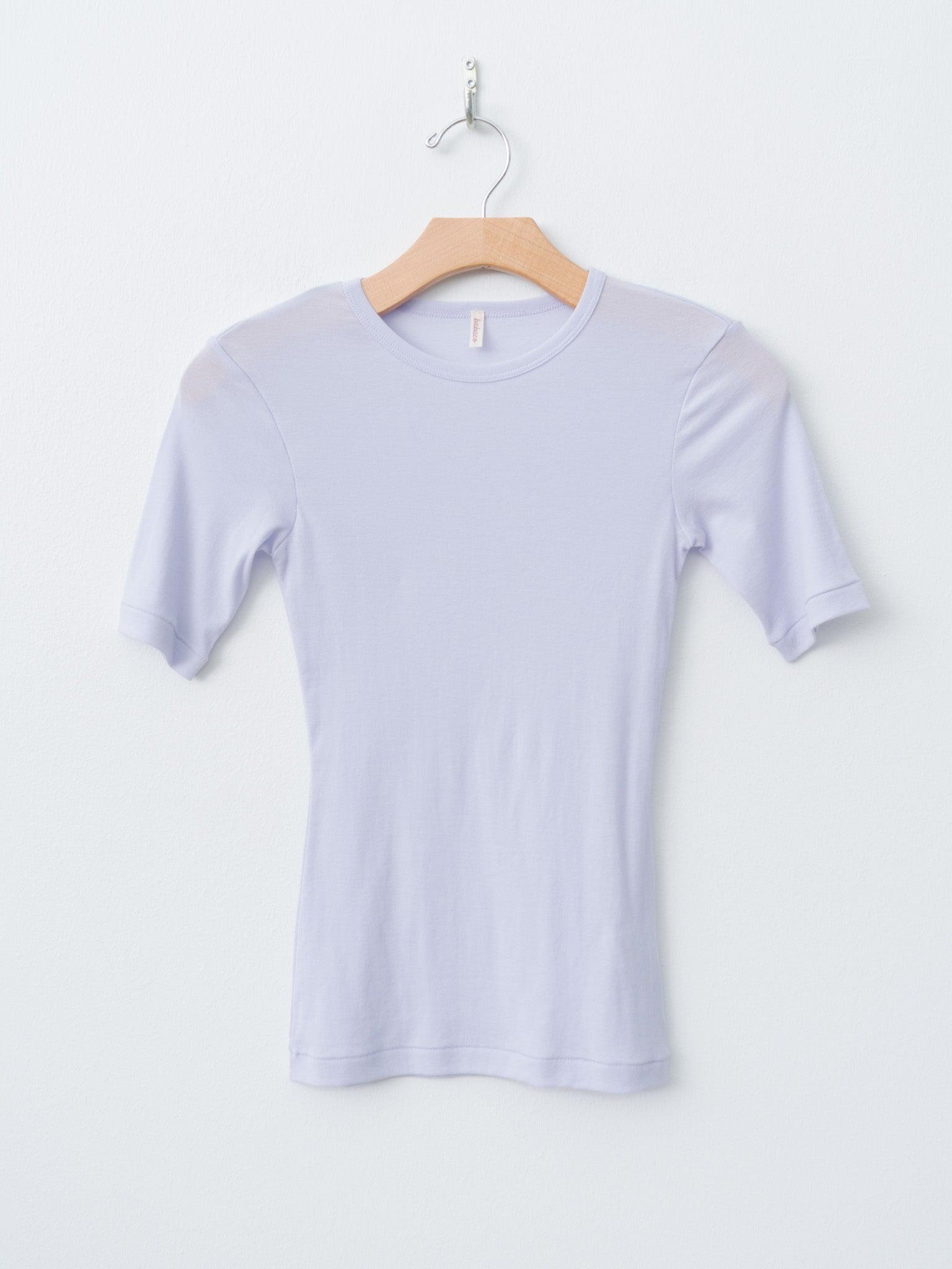 Twisted Cotton Fitted T-Shirt - Lavender