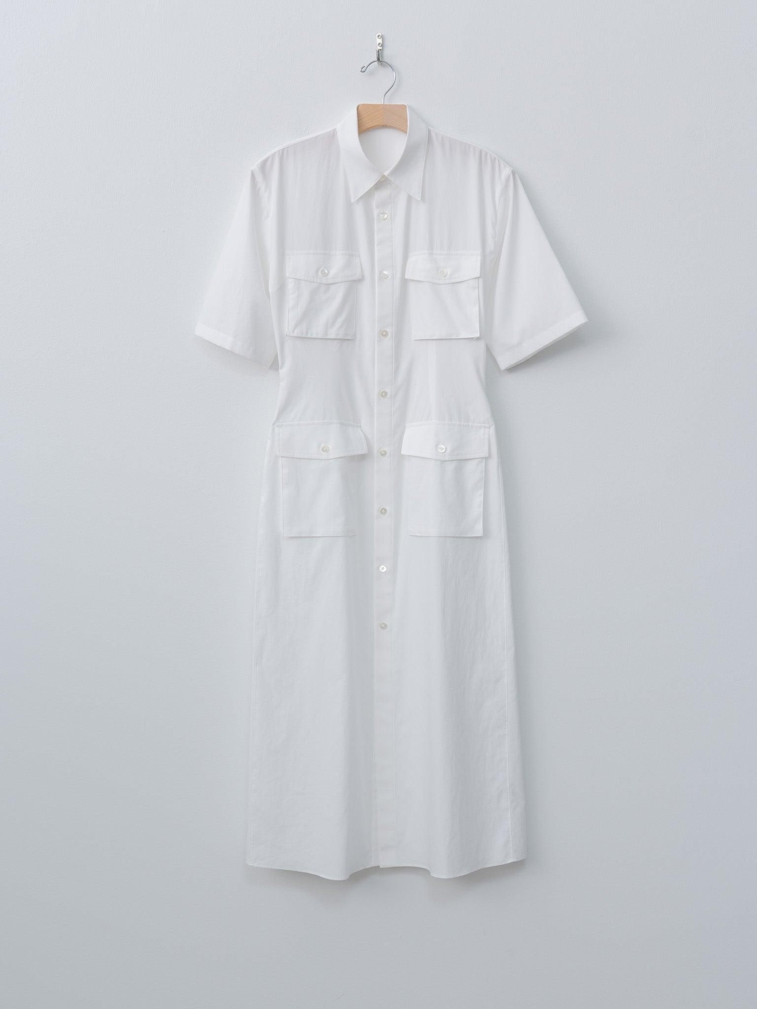 Washed Finx Twill Shirt Dress - White