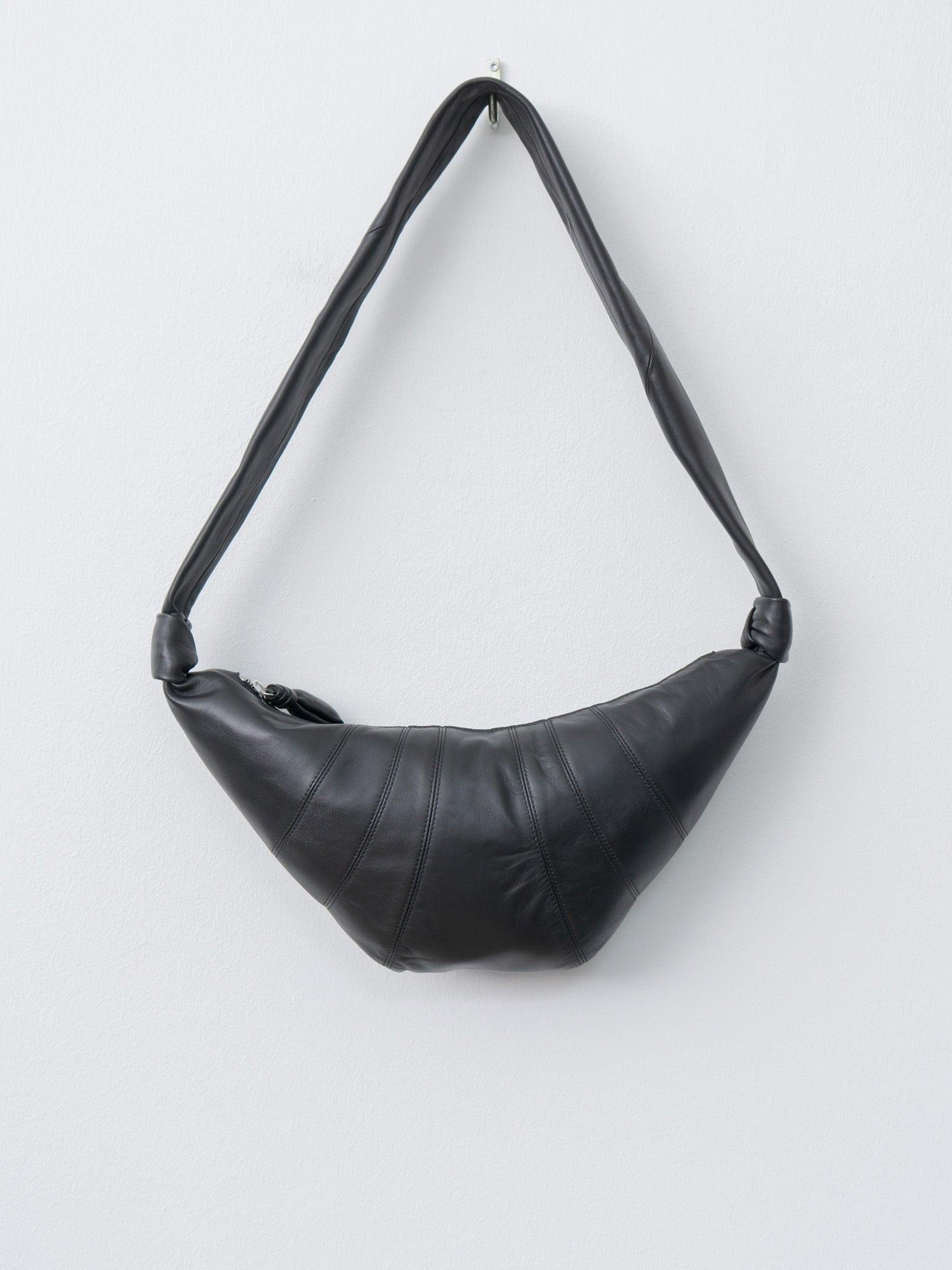 Medium Croissant Bag - Black (soft nappa leather)