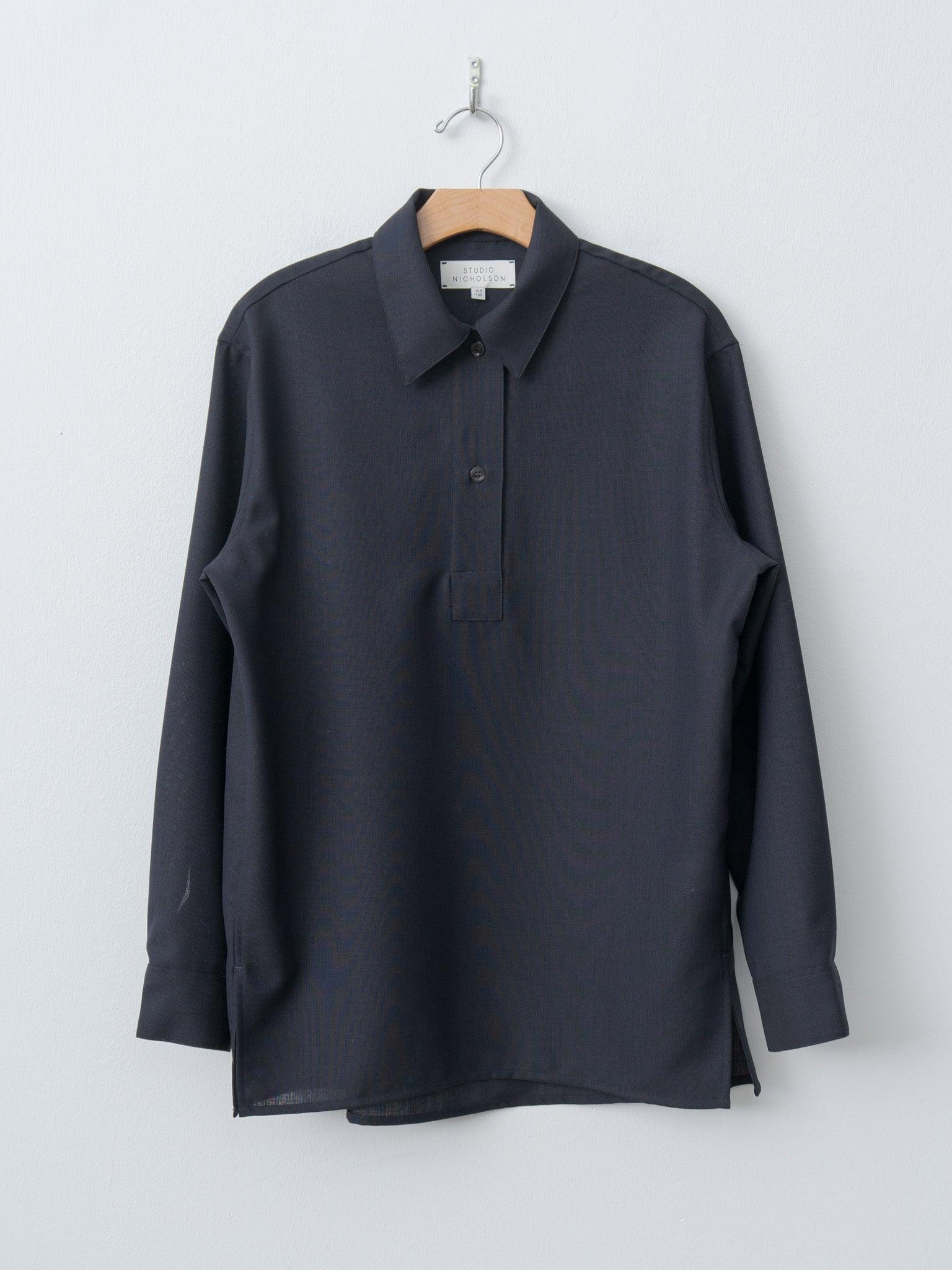 Pinole Half Placket Shirt - Darkest Navy