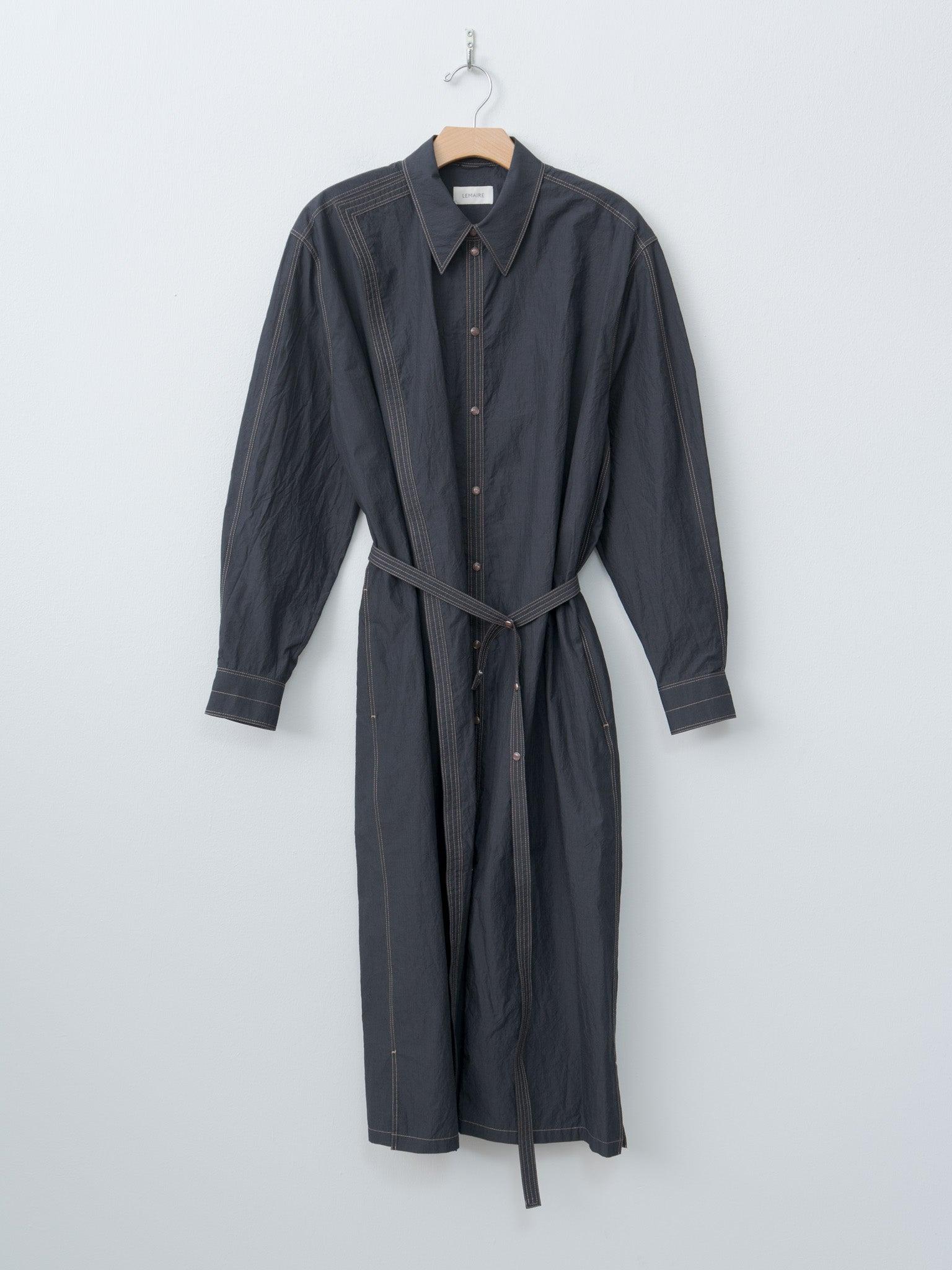 Asymmetrical Shirt Dress - Charcoal