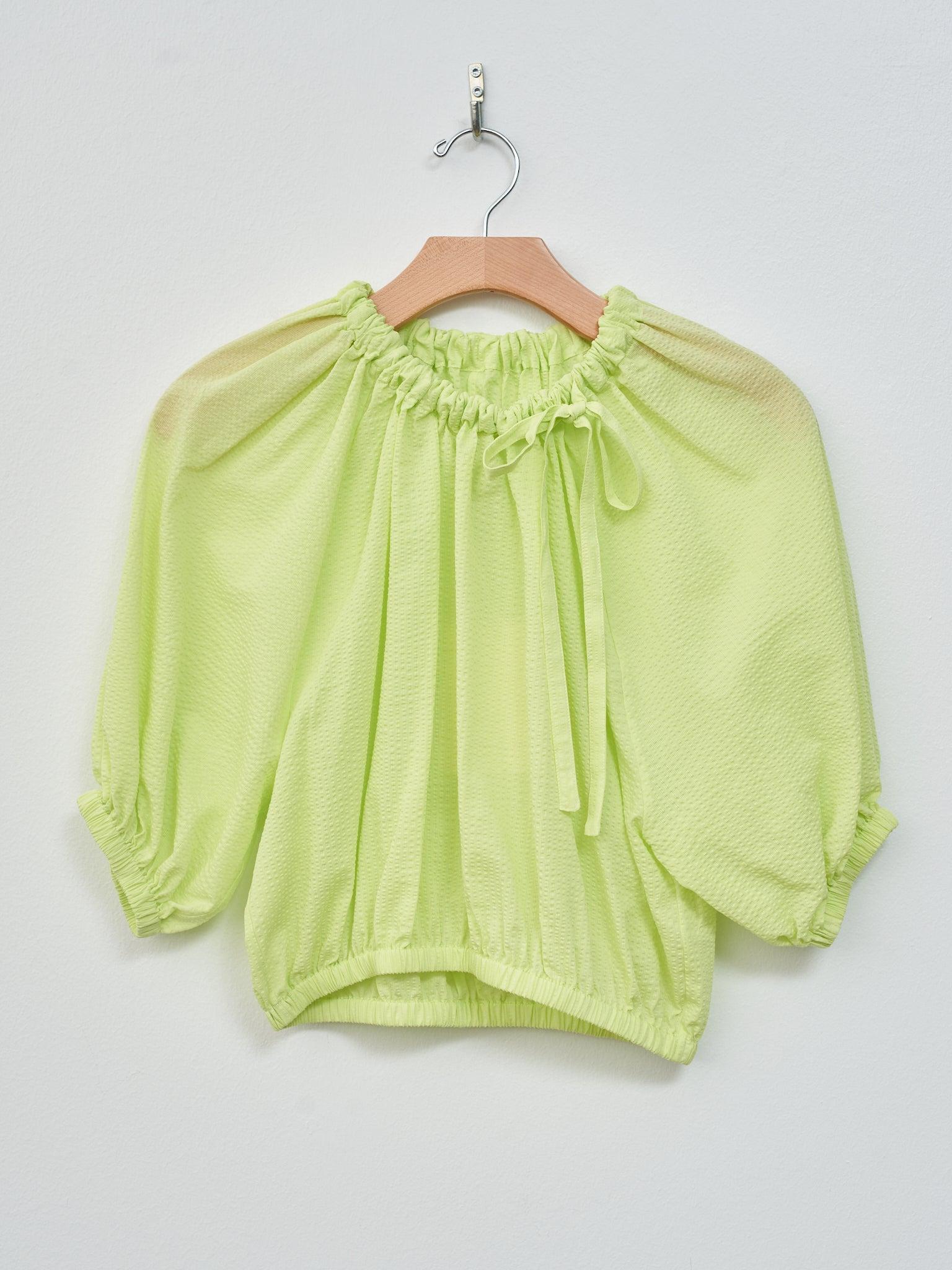 Balloon Blouse - Acid Lime