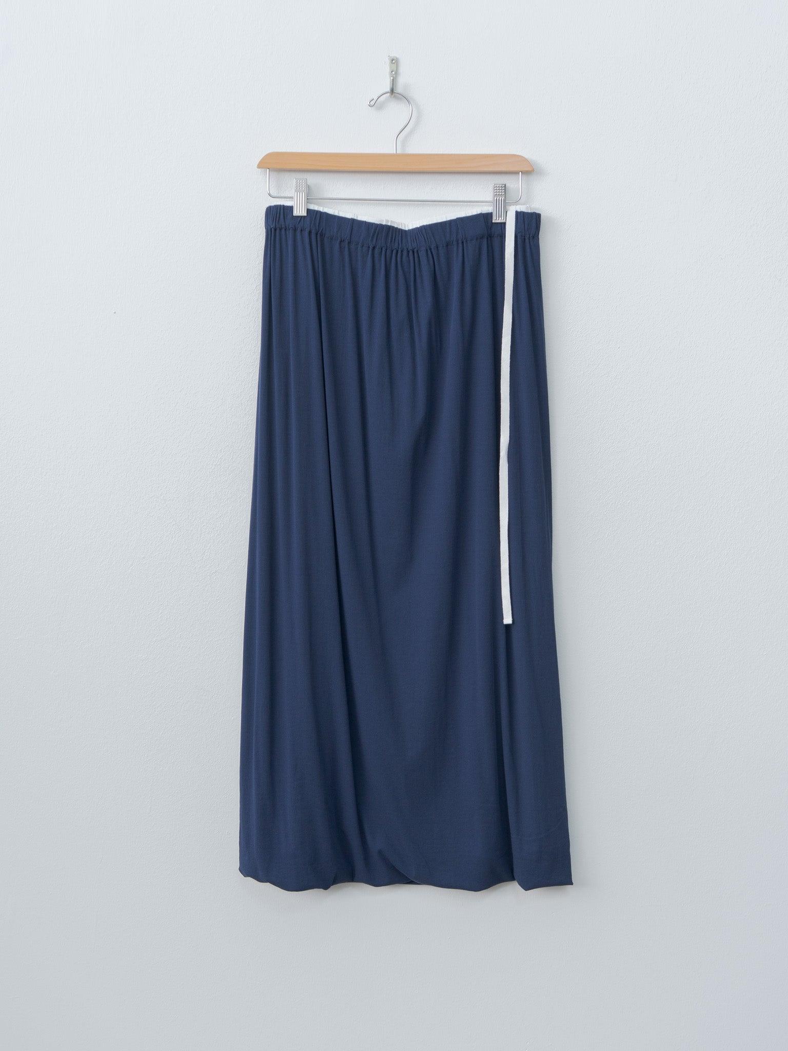Twisted Cotton Skirt - Navy