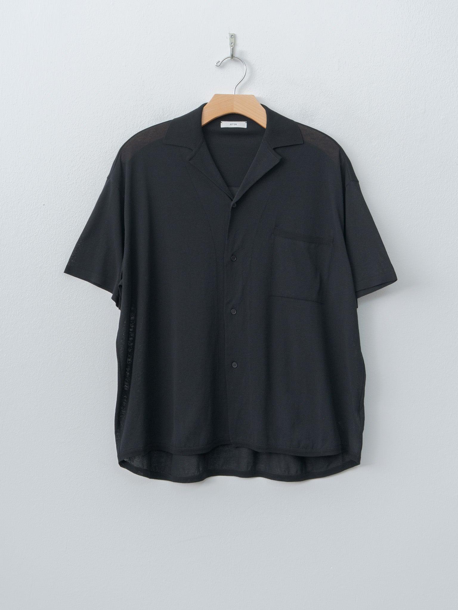 High Twist Cotton Knit Shirt - Black