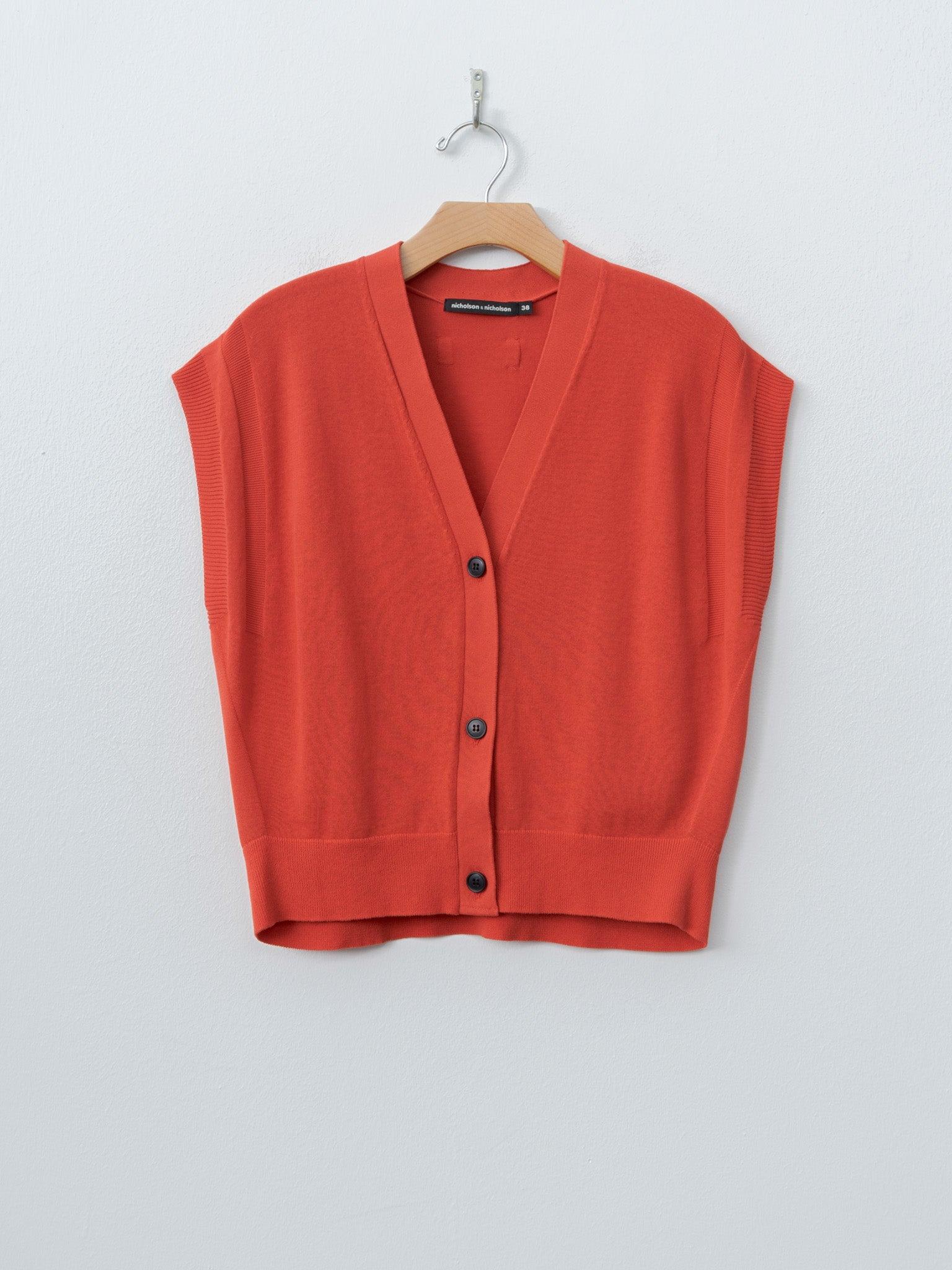 WIND Knit Vest - Orange Red