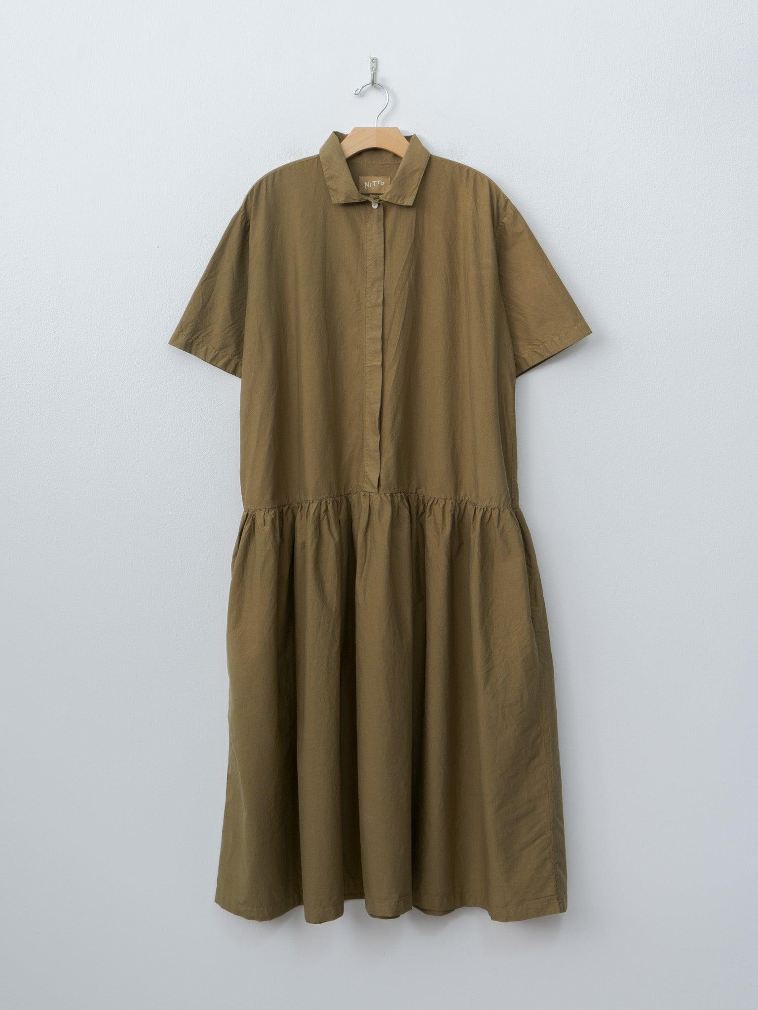 Gea Dress Cotton Silk Poplin - Bronzo