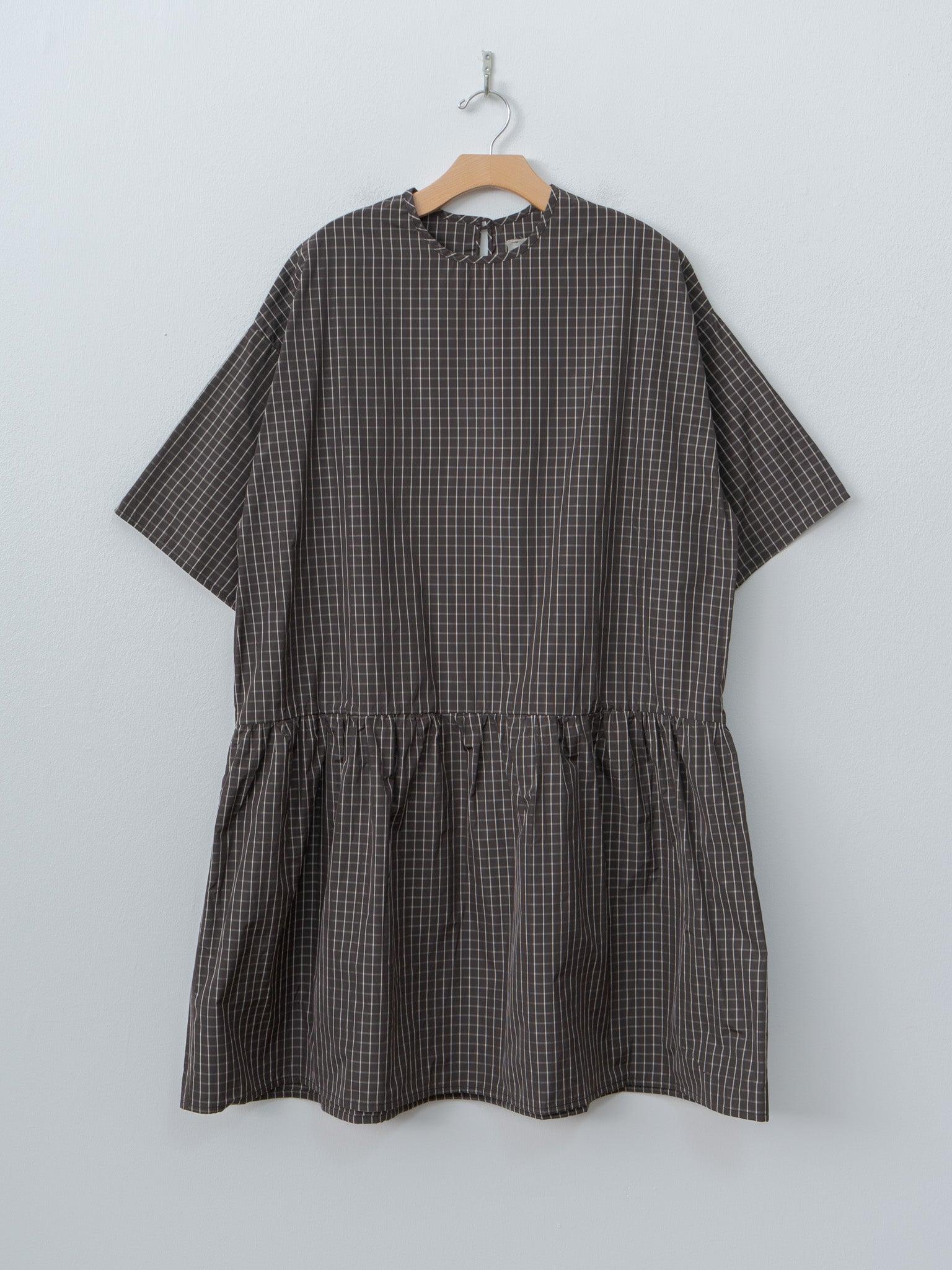 Short Mumu Dress - Brown Check