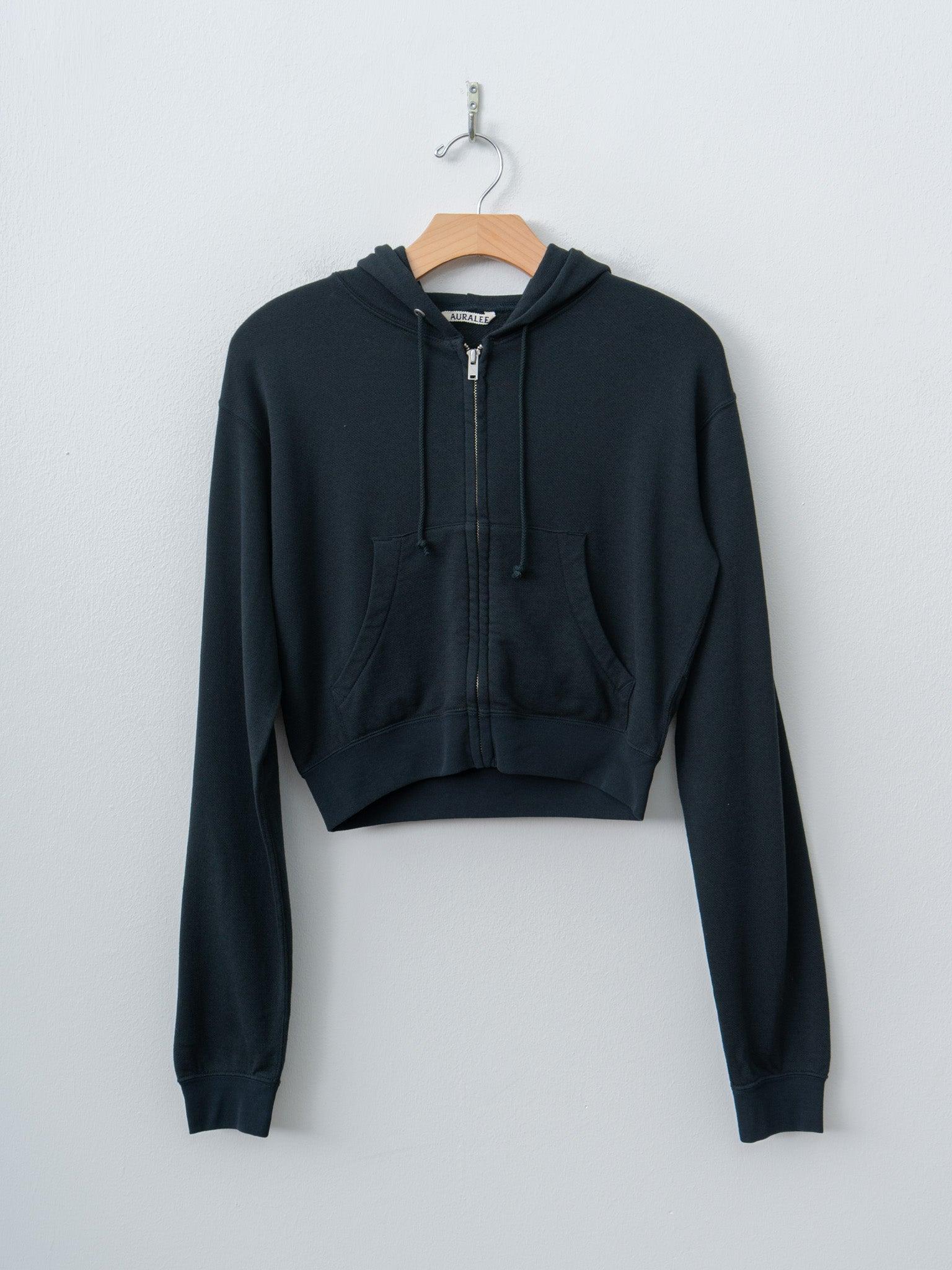 High Twist Light Sweat Zip Parka - Ink Black