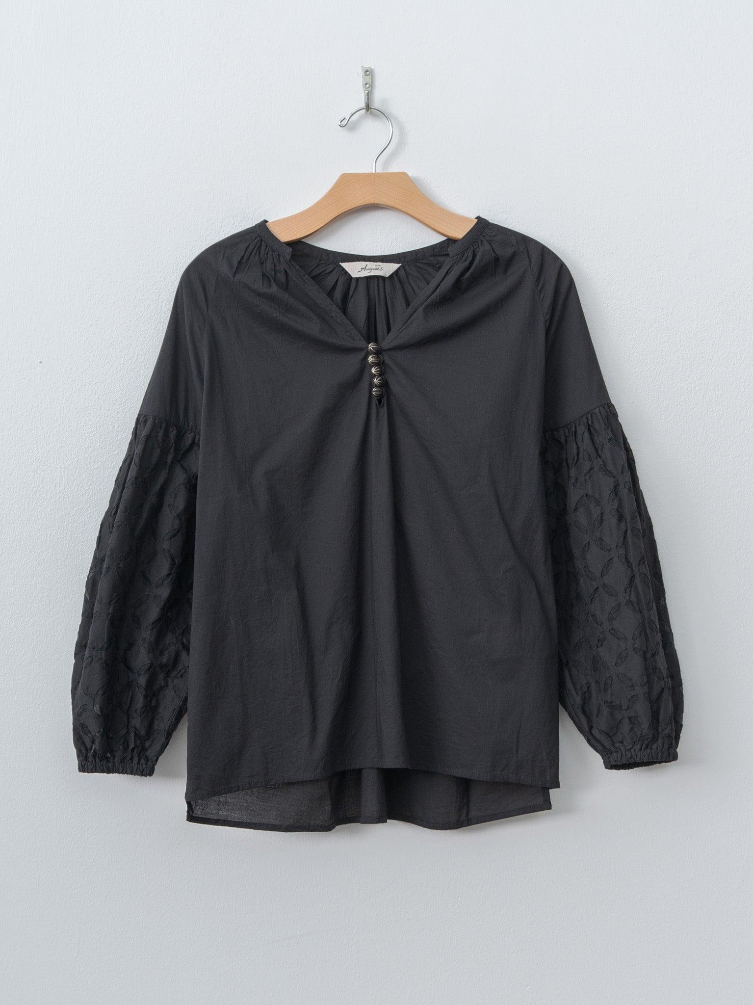 India Reverse Appliqué Shirt - Black