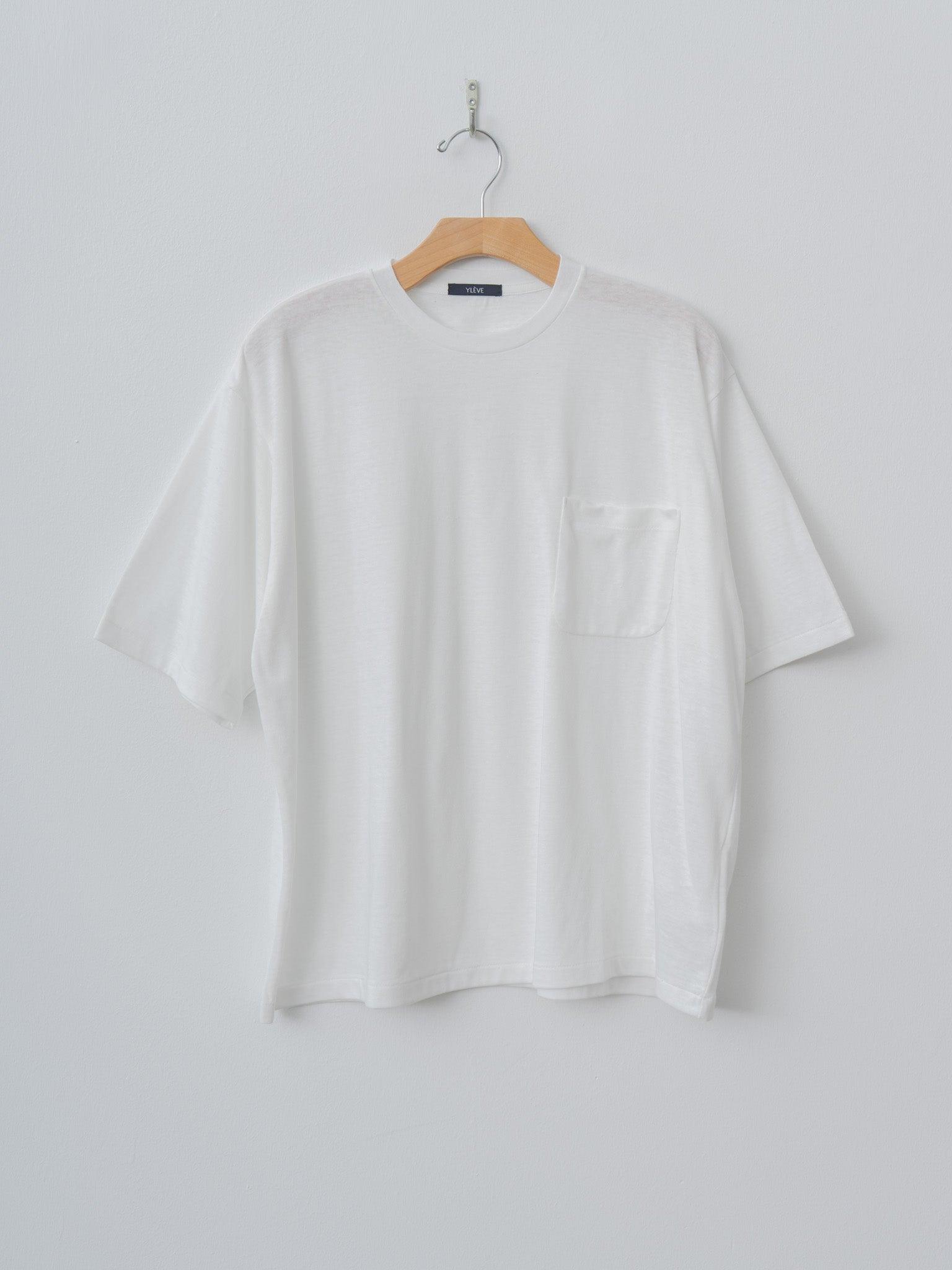 T/C Slub Yarn Jersey Pocket T - White