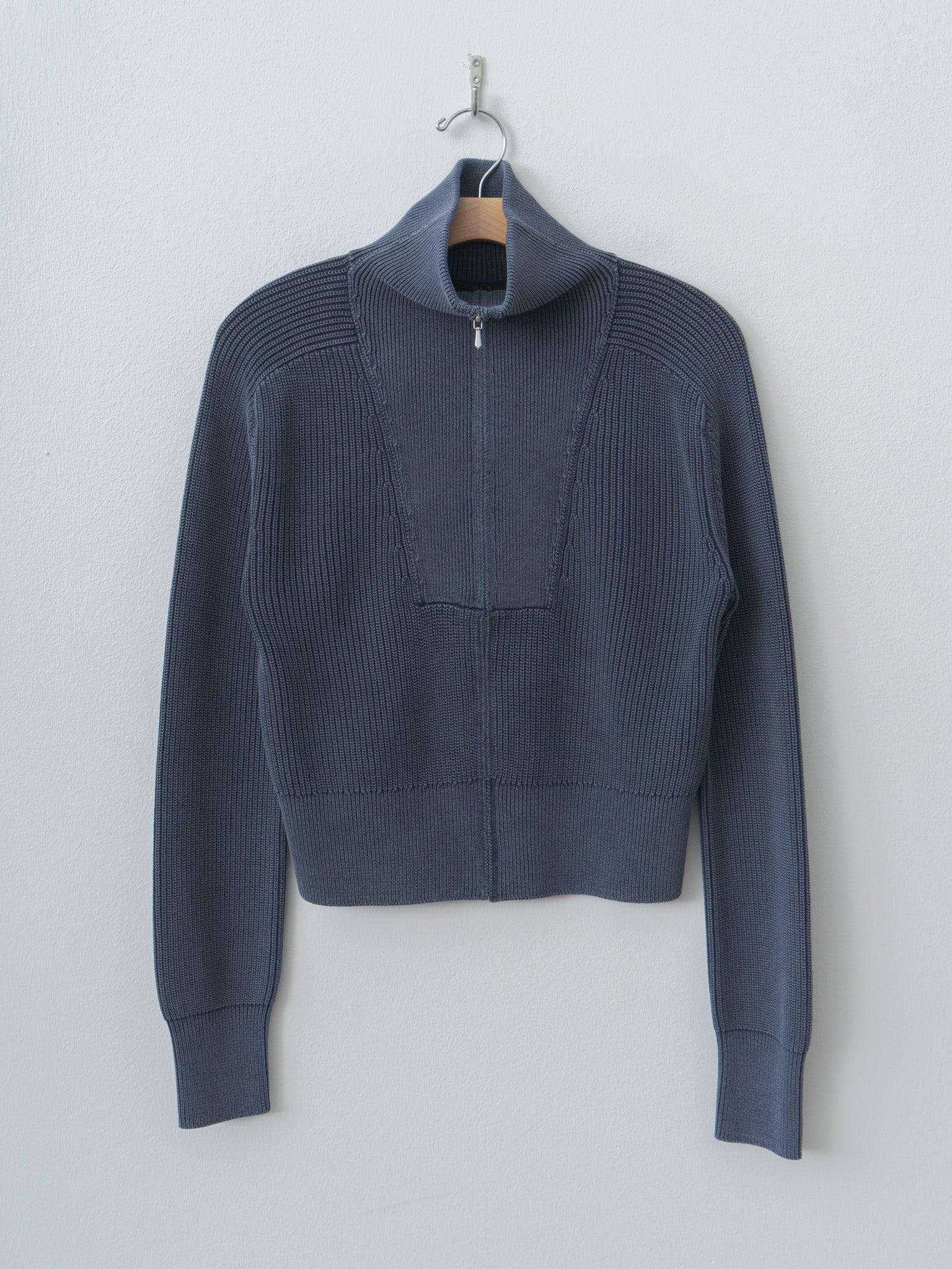 Faded Stonewash Knit Cardigan - Faded Navy
