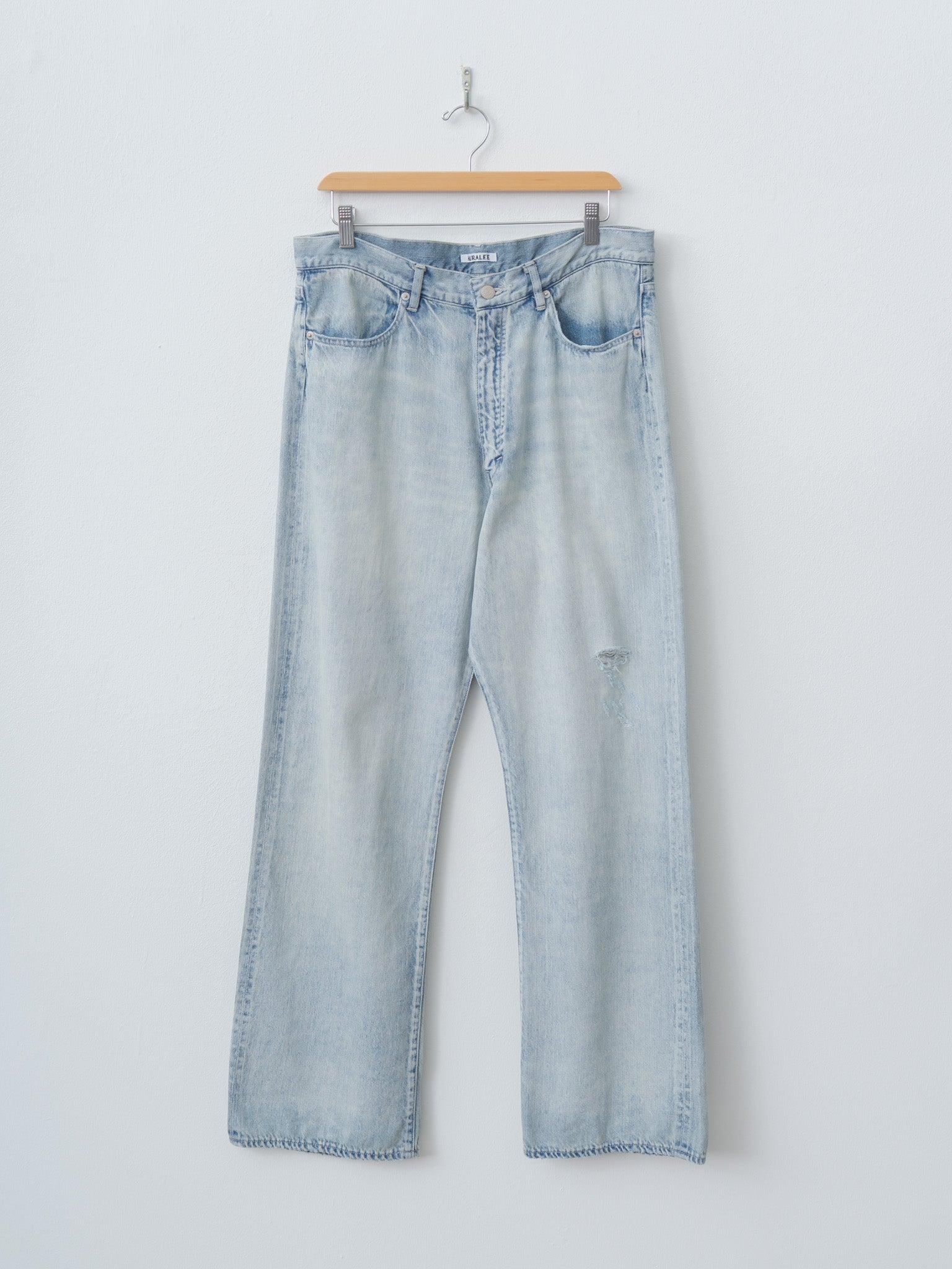 Faded Selvedge Light Denim Pants - Light Indigo